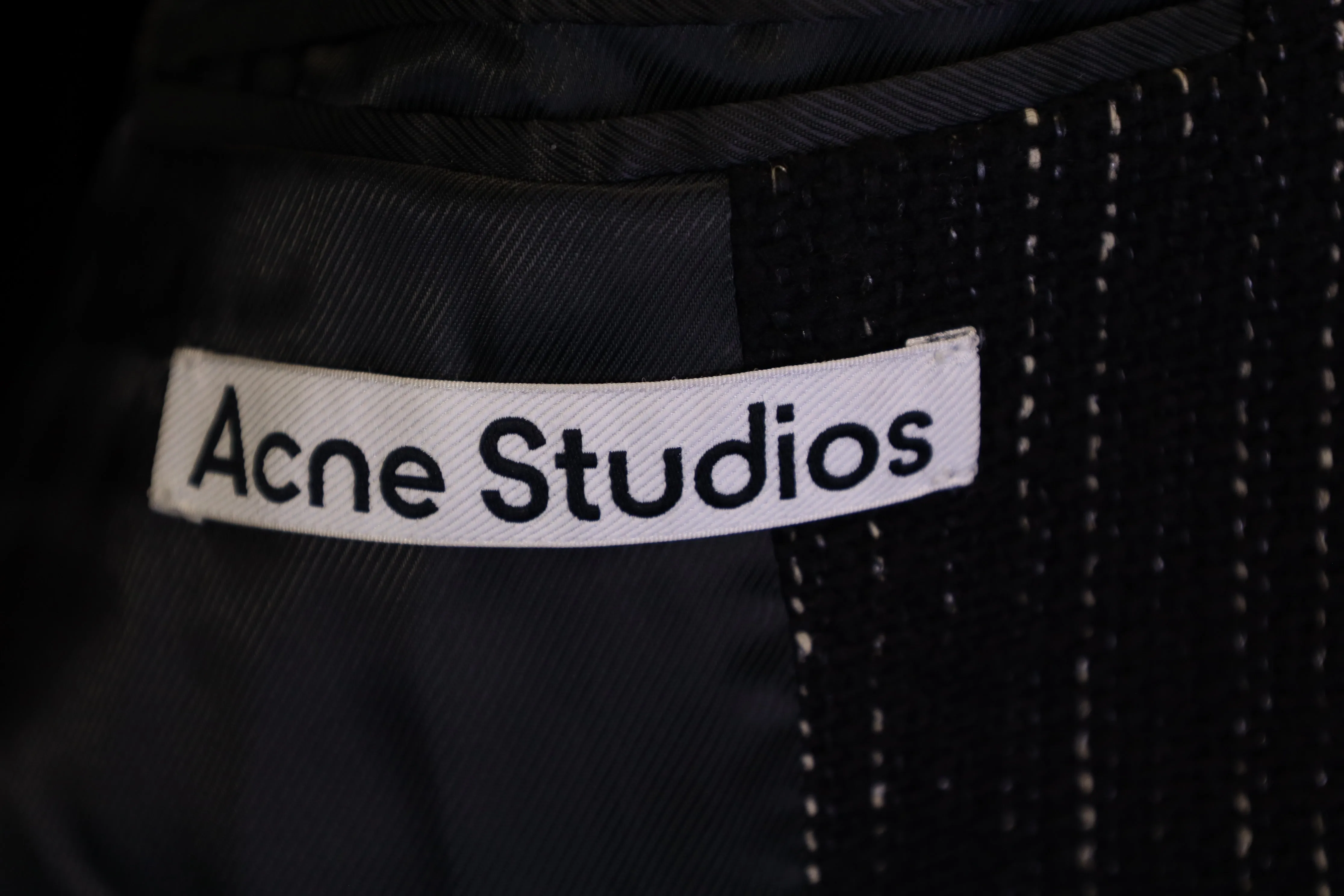 Acne Studios Single-Breasted Overcoat in Black Wool