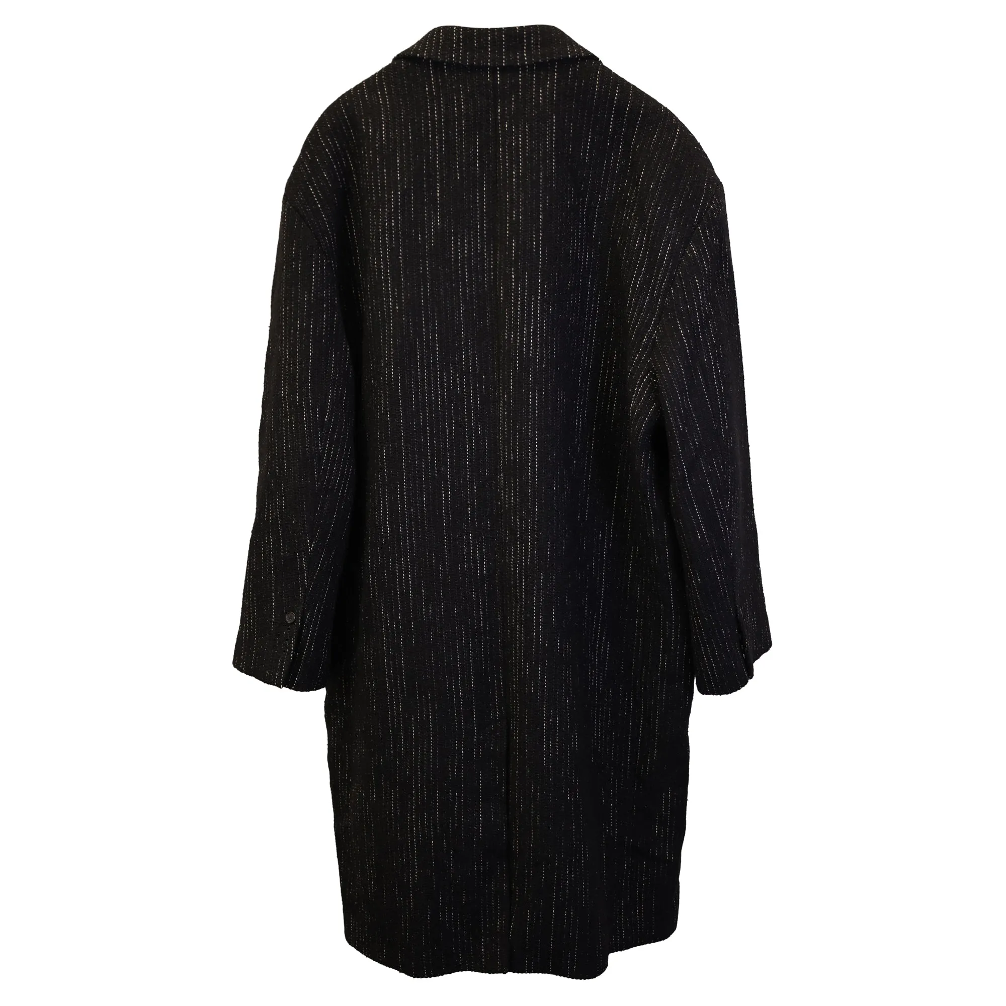 Acne Studios Single-Breasted Overcoat in Black Wool