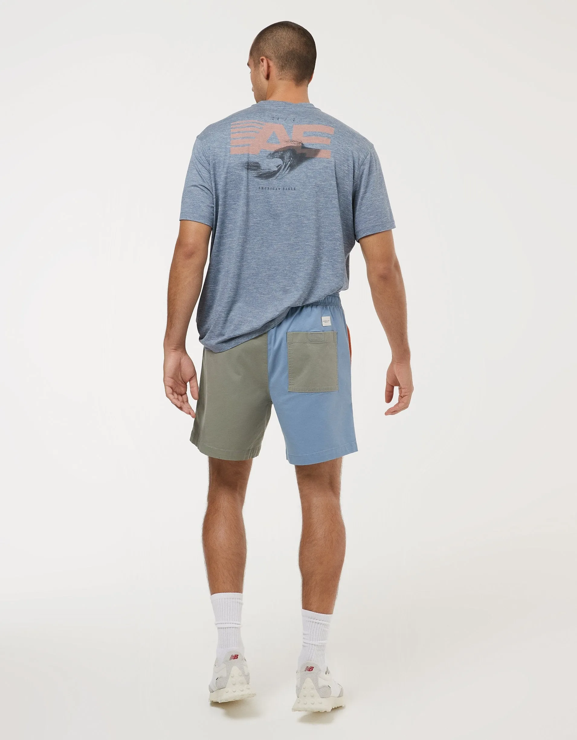 AE 24/7 Flex 7" Lived-In Colorblock Trekker Short