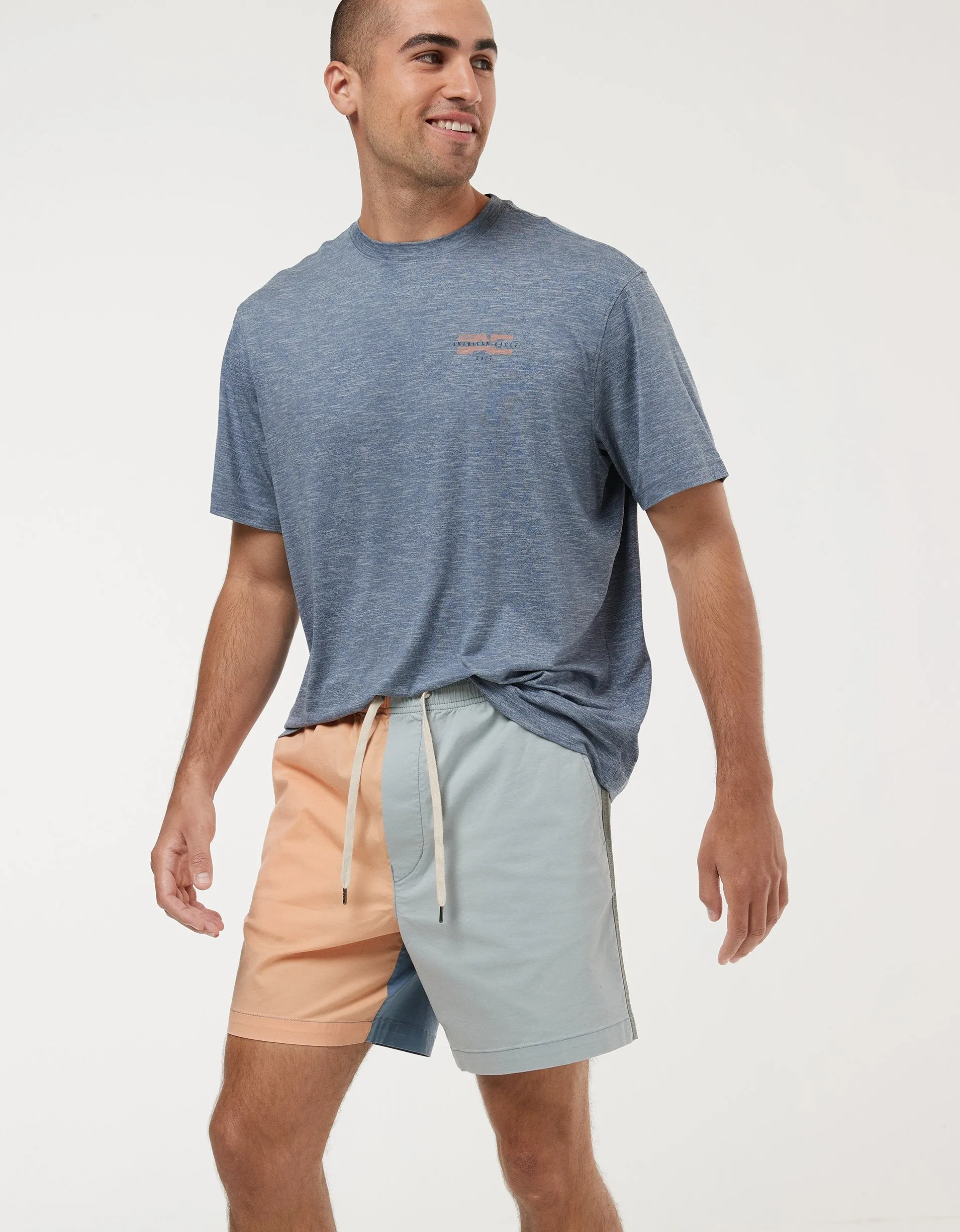 AE 24/7 Flex 7" Lived-In Colorblock Trekker Short