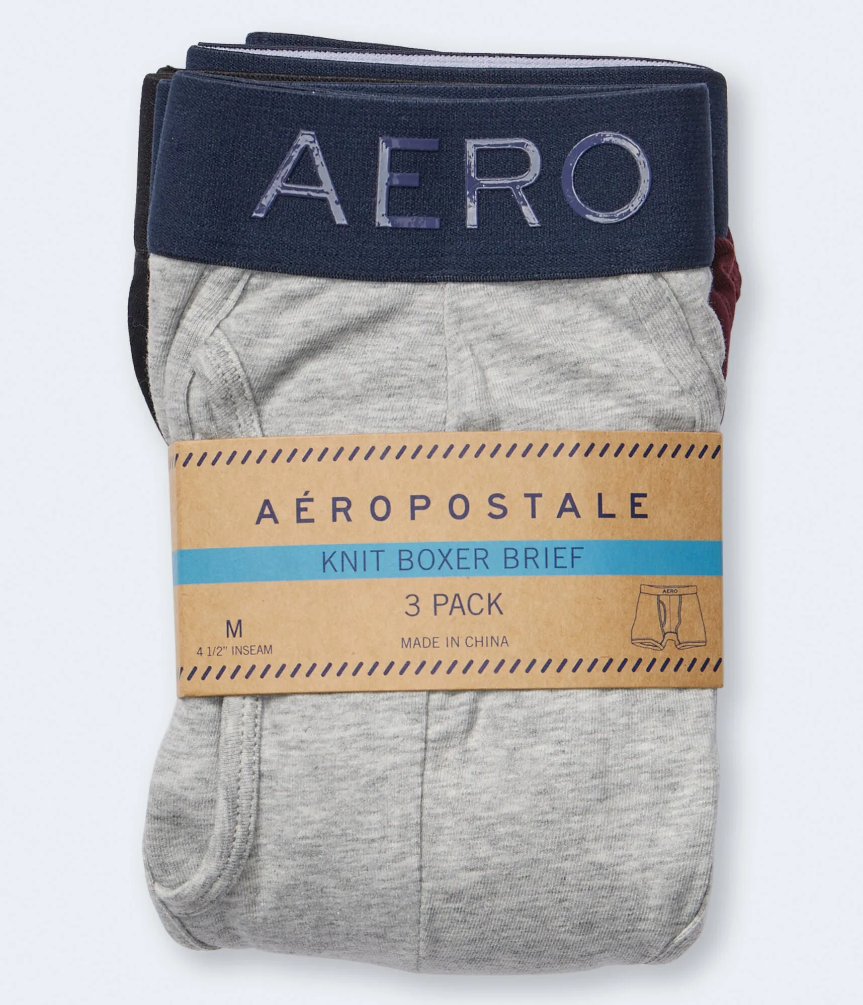 Aeropostale Men's Knit Boxer Brief 3-Pack***
