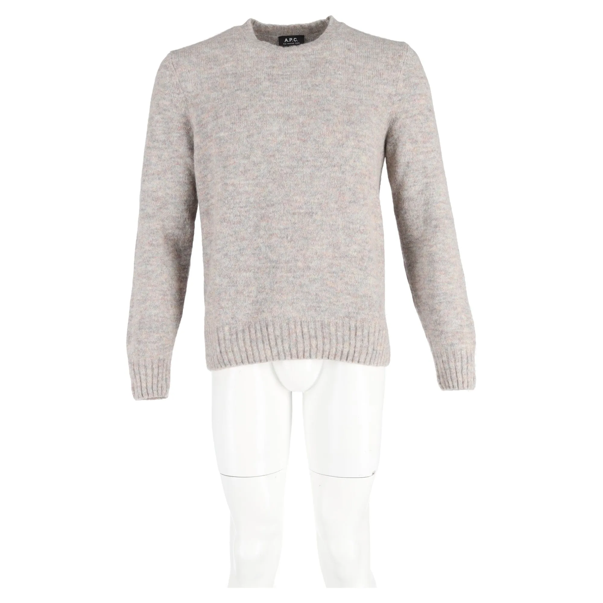 A.P.C. Crewneck Jumper in Grey Wool