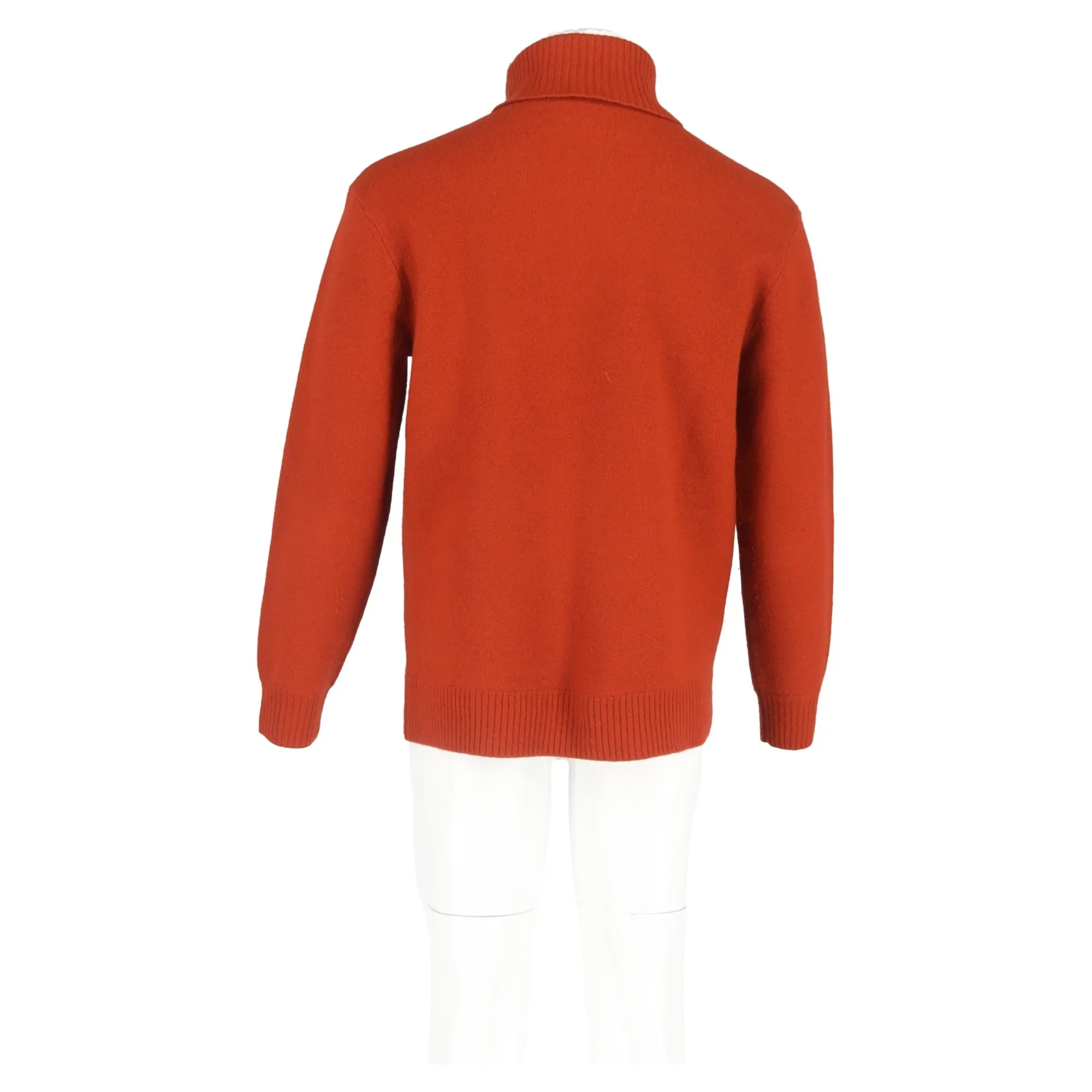 A.P.C. Walter Turtleneck Sweater in Orange Virgin Wool