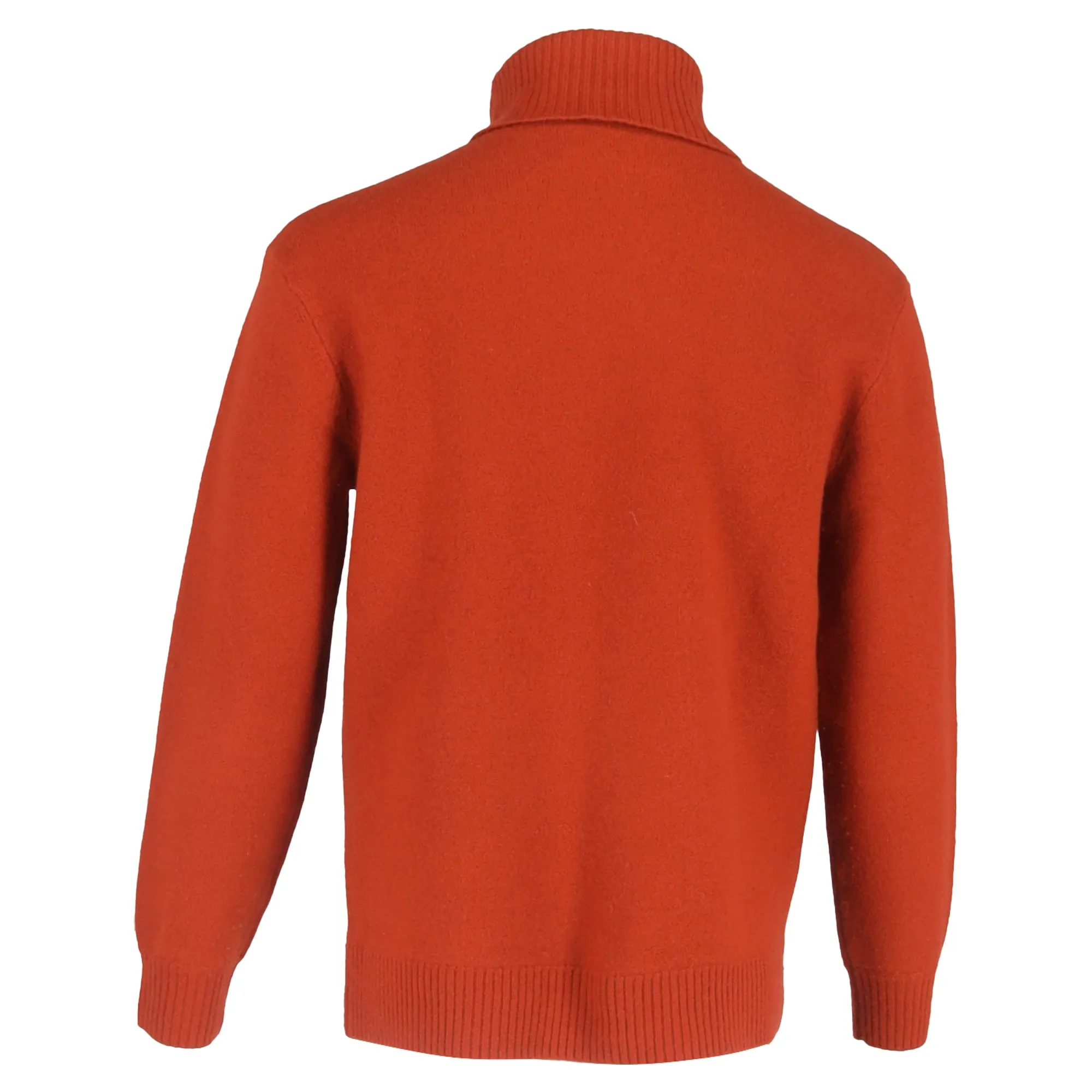 A.P.C. Walter Turtleneck Sweater in Orange Virgin Wool