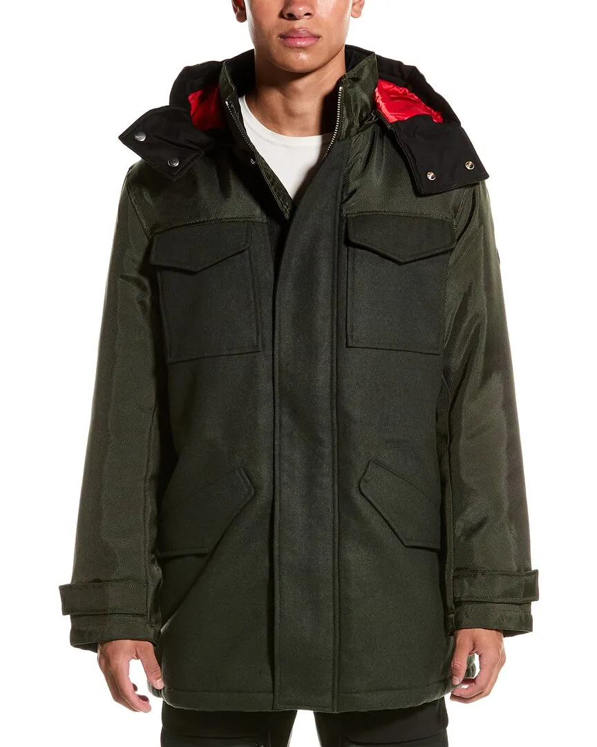 Armani Exchange Caban Wool-Blend Coat