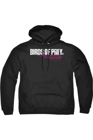Birds Of Prey Horizontal Logo Adult Pull Over Hoodie / Hooded Sweatshirt