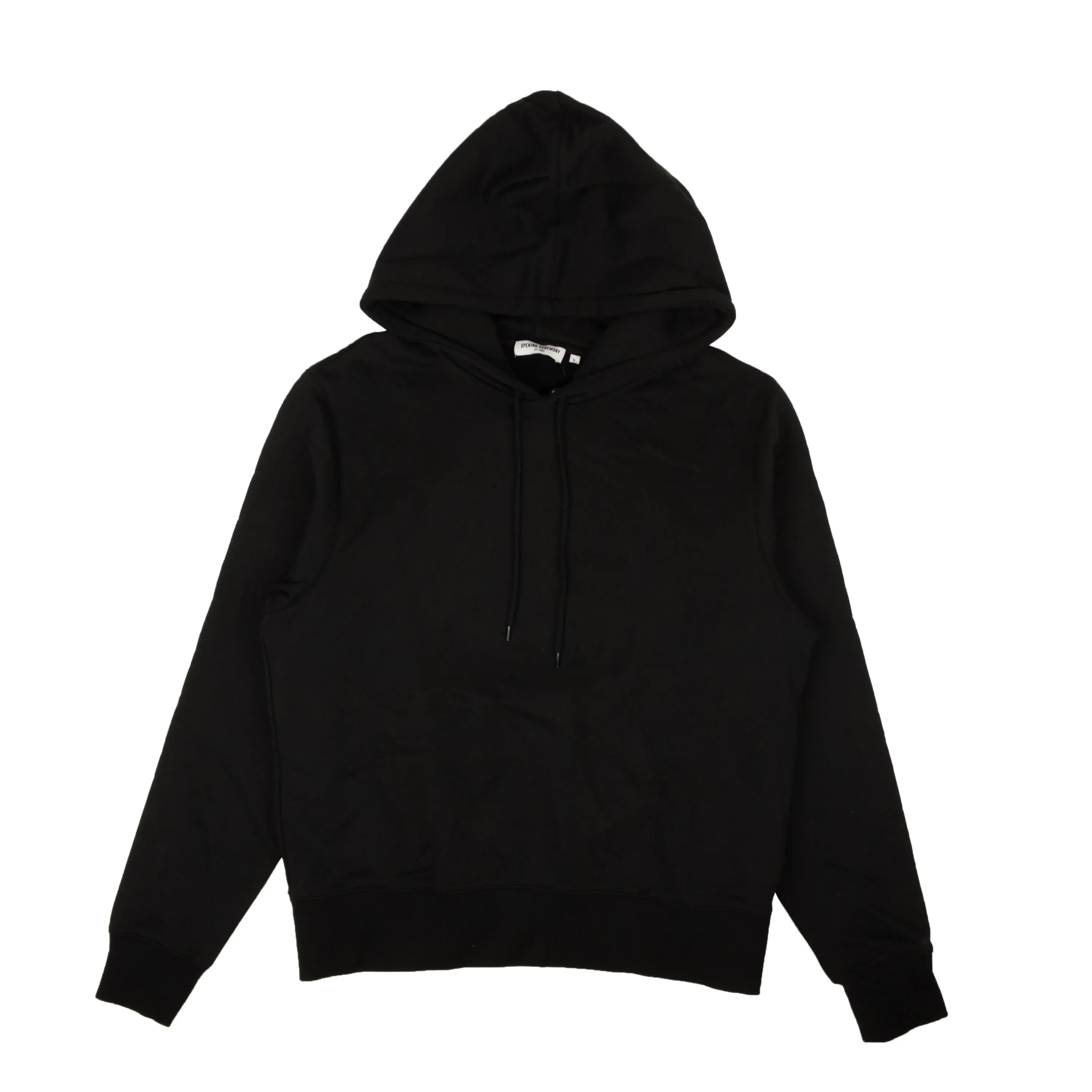 Black Cotton Blank Hoodie