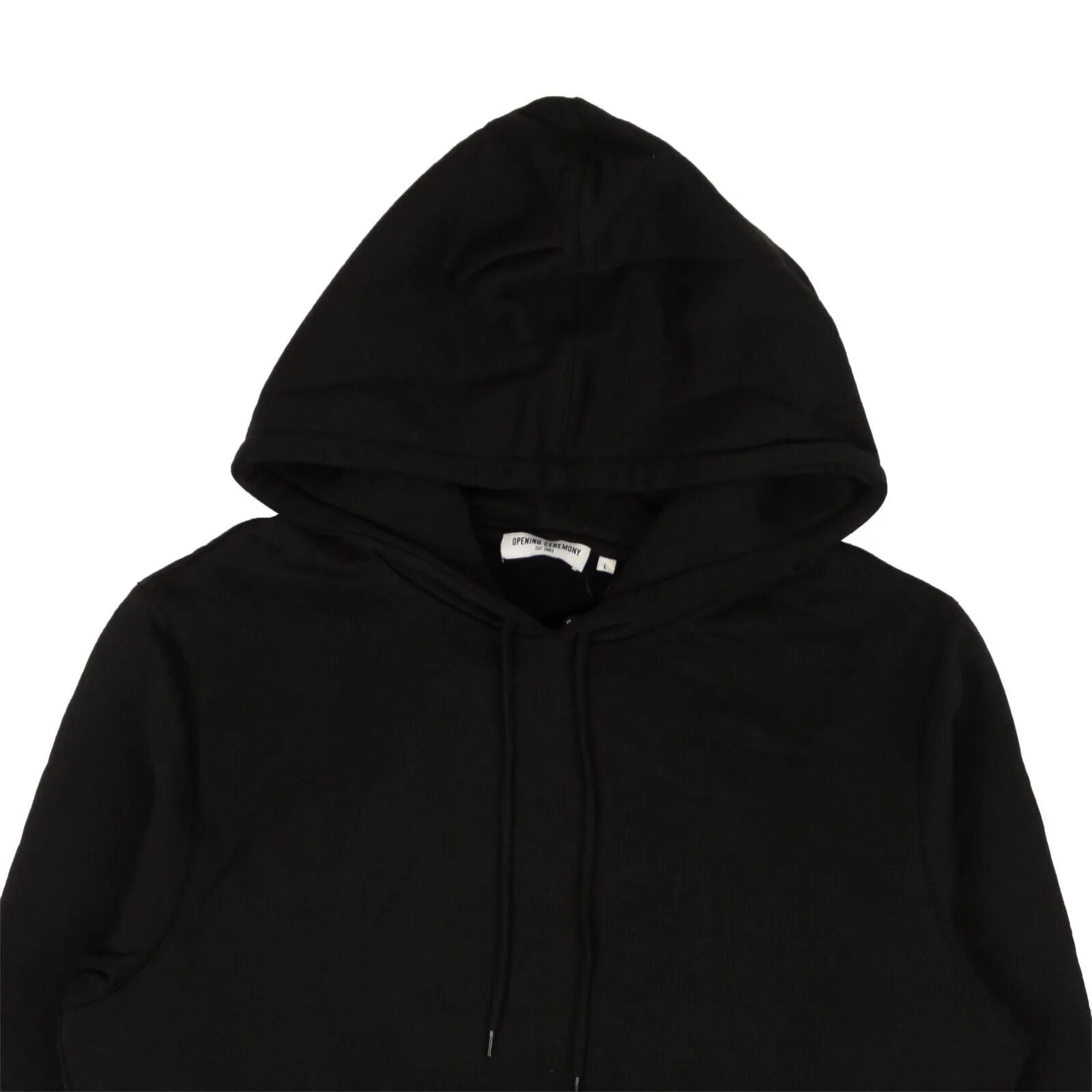 Black Cotton Blank Hoodie