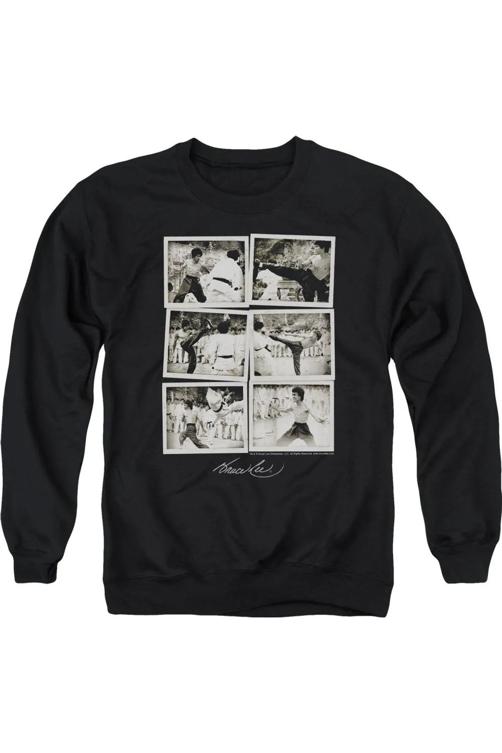 Bruce Lee Snap Shots Adult Crewneck Sweatshirt