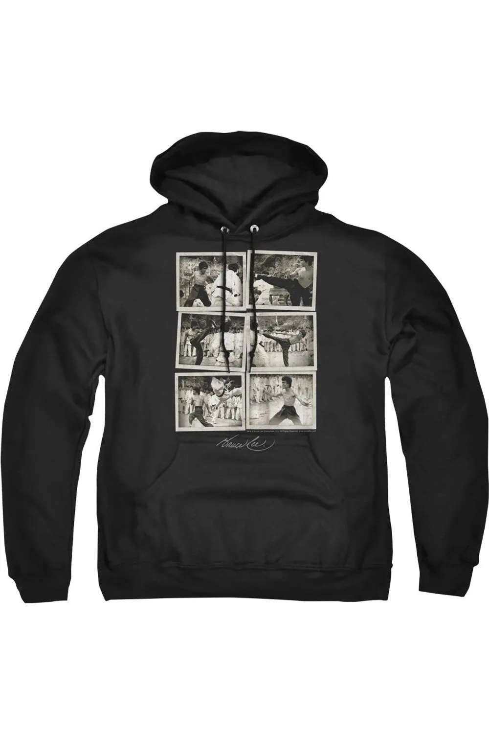 Bruce Lee Snap Shots Adult Pull Over Hoodie