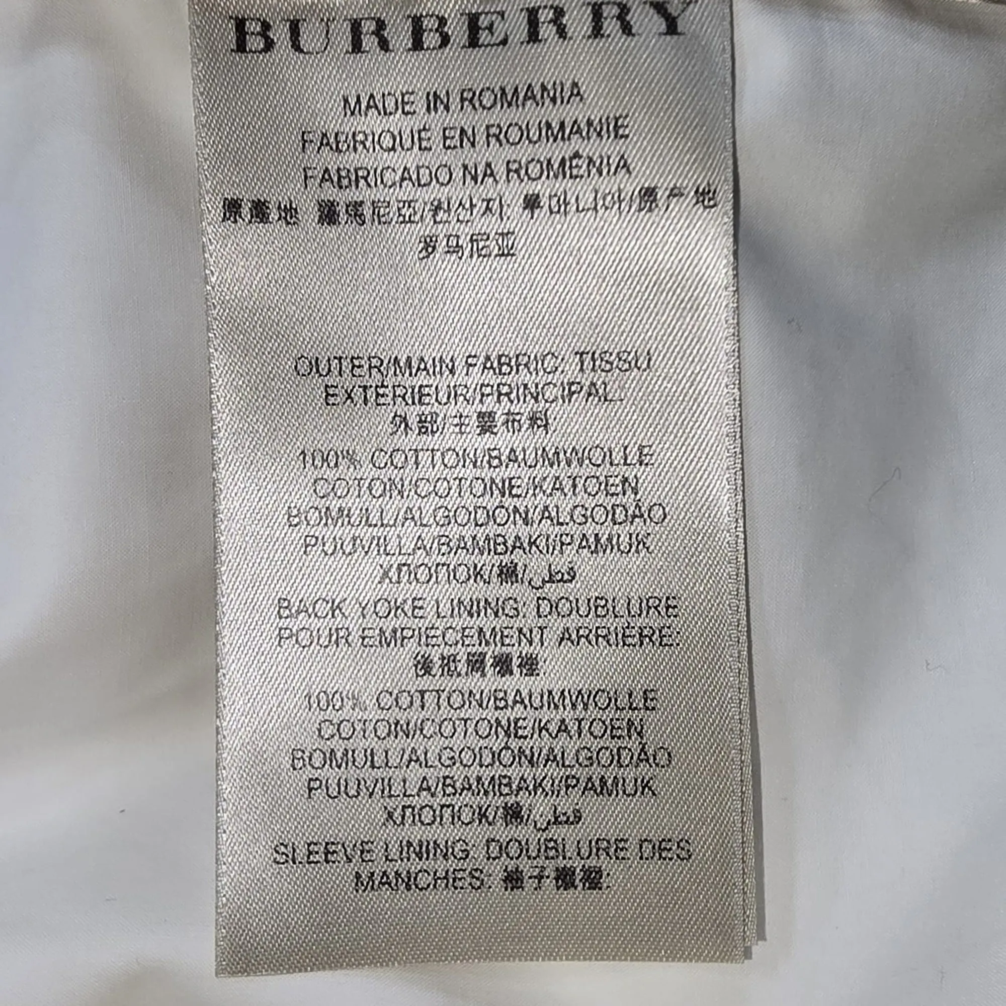 Burberry London Welbeck Double-Breasted Trench Coat in Cream Cotton