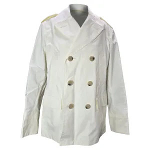 Burberry London Welbeck Double-Breasted Trench Coat in Cream Cotton