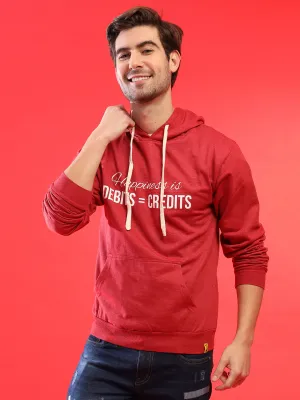 Campus Sutra Men Printed Full Sleeve Stylish Casual Hooded Sweatshirts