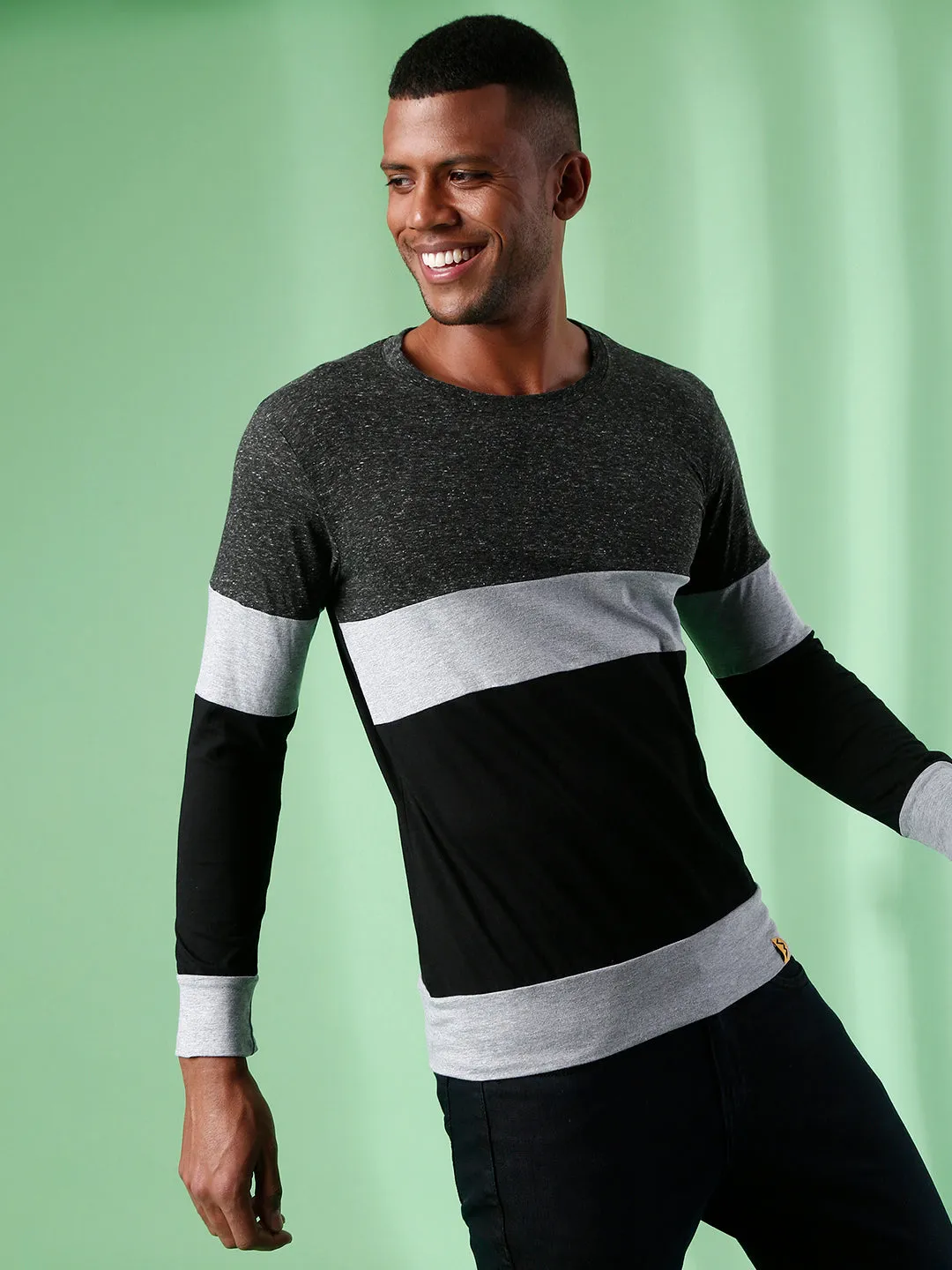 Campus Sutra Men Round Neck Stylish Casual T-Shirt