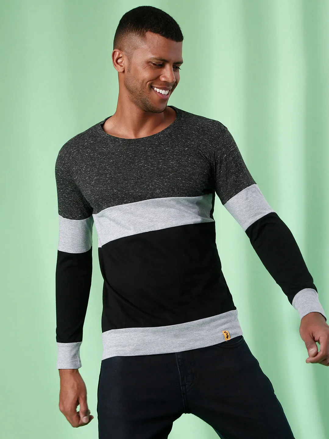 Campus Sutra Men Round Neck Stylish Casual T-Shirt