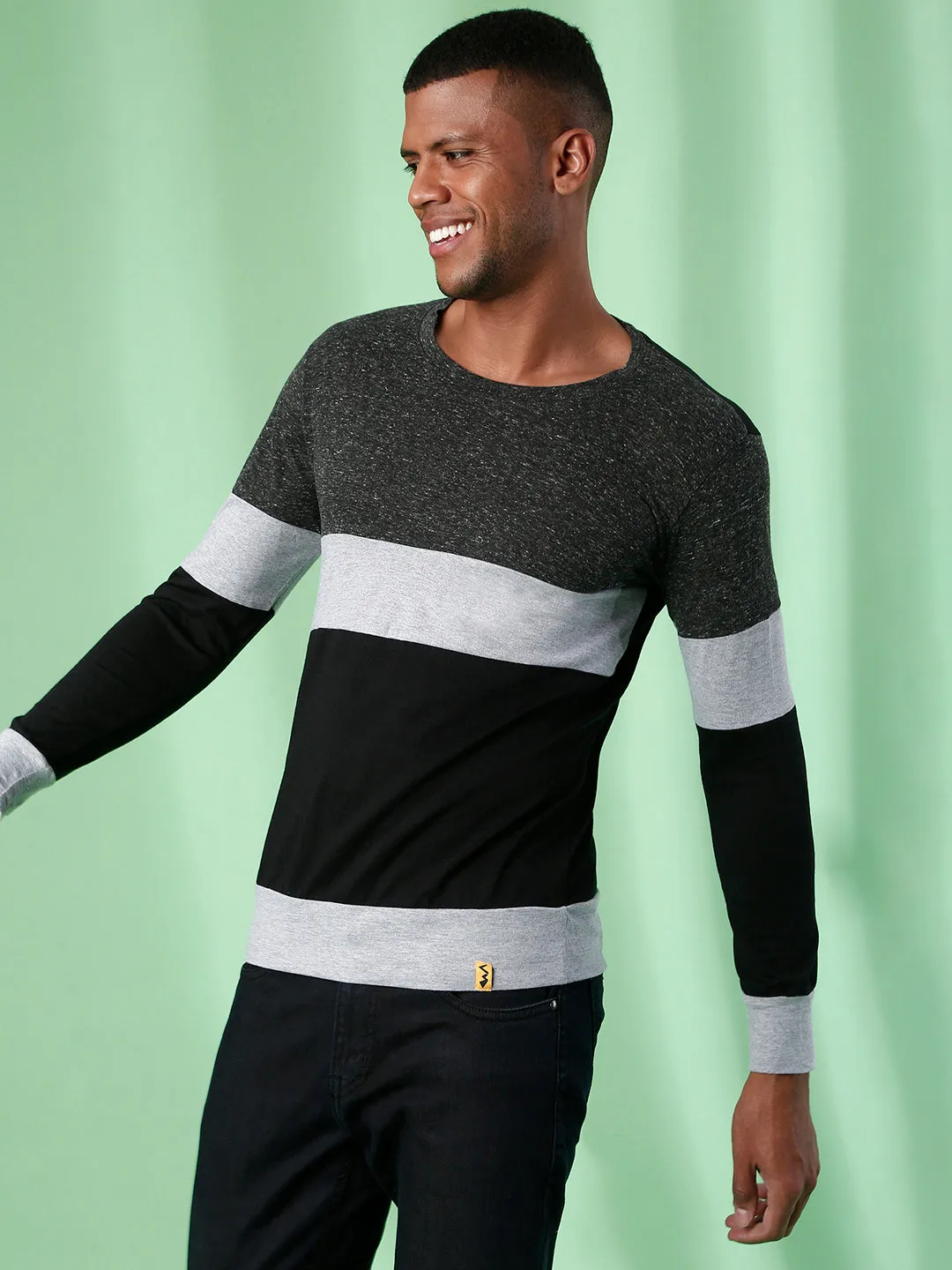 Campus Sutra Men Round Neck Stylish Casual T-Shirt