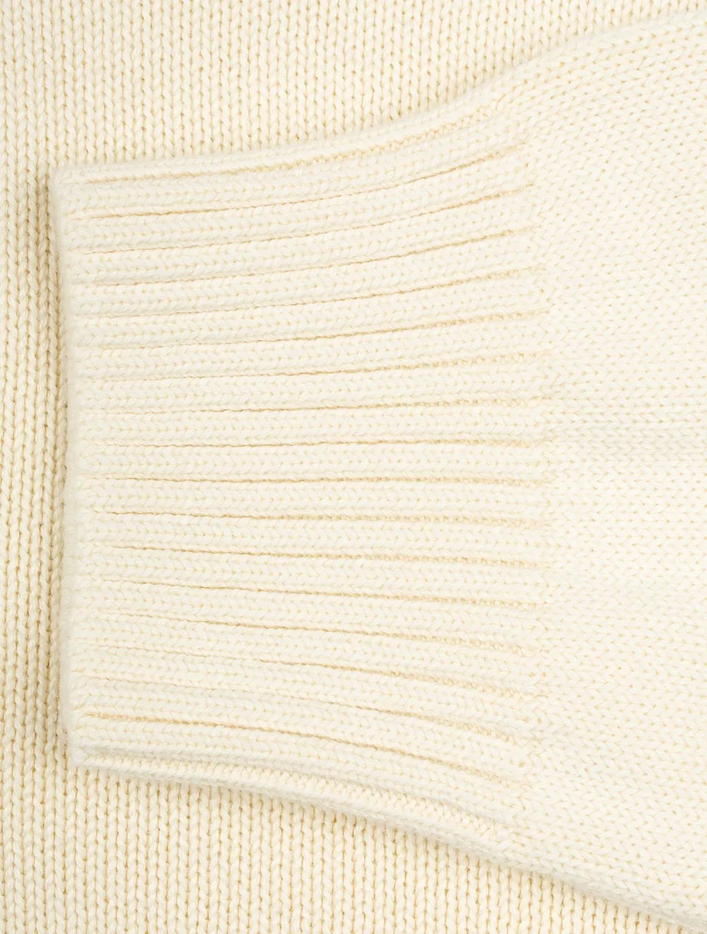 Casual Cotton Half Zip Cream