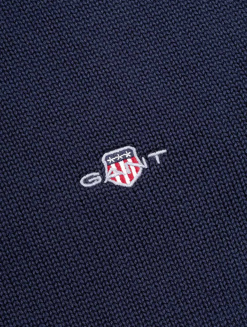 Casual Cotton Half Zip Evening Blue