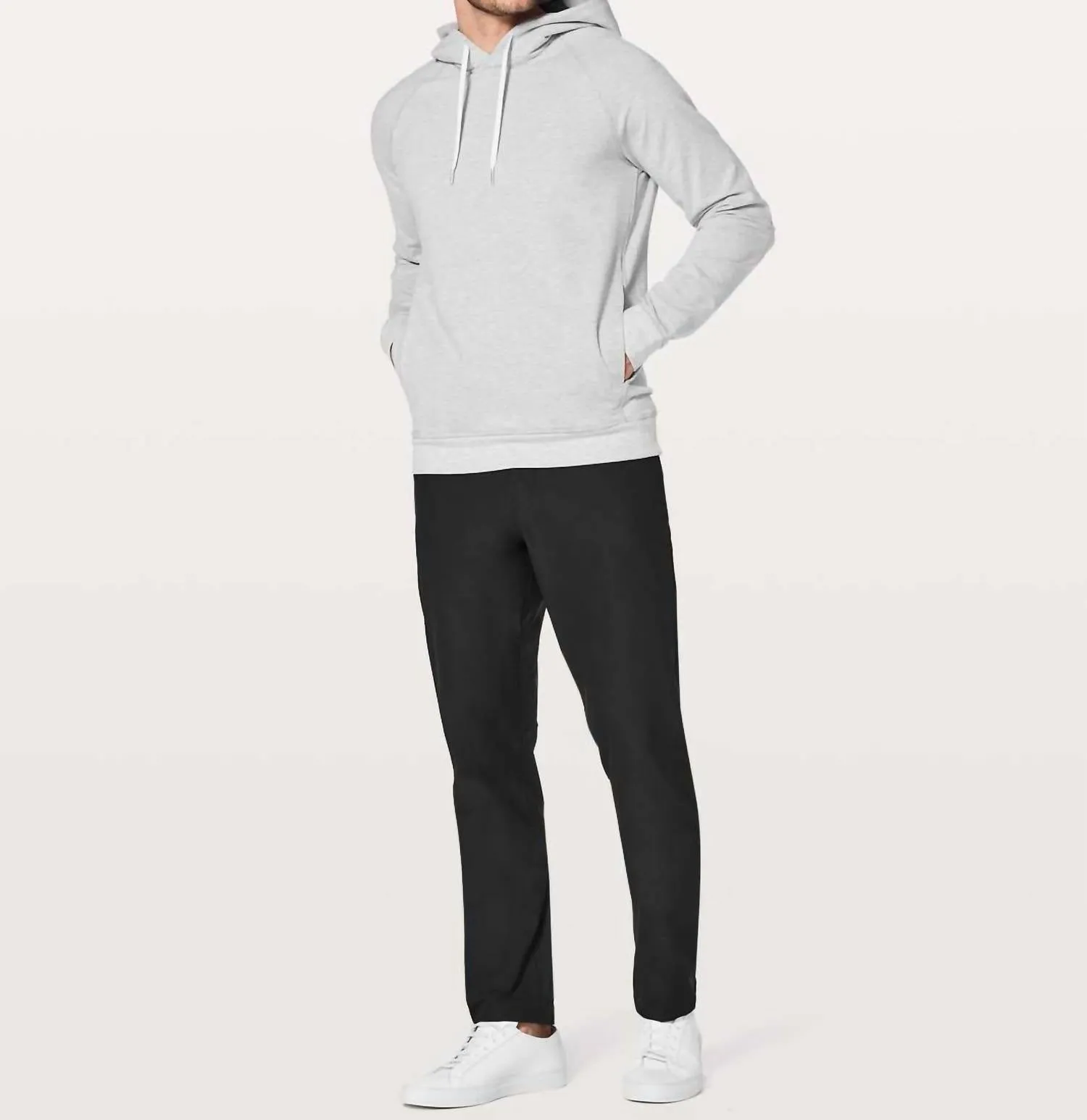 City Sweat Pullover Hoodie In Heather Grey