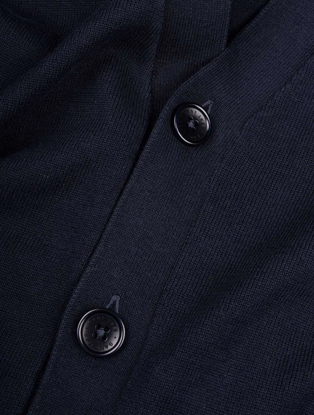 Classic Cotton V Neck Cardigan Evening Blue