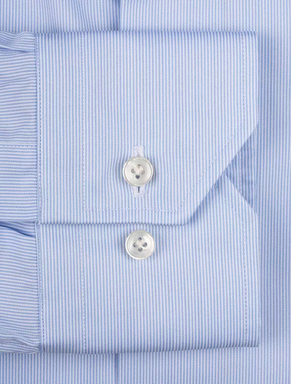 Classic Fit Hairstripe Shirt-Blue