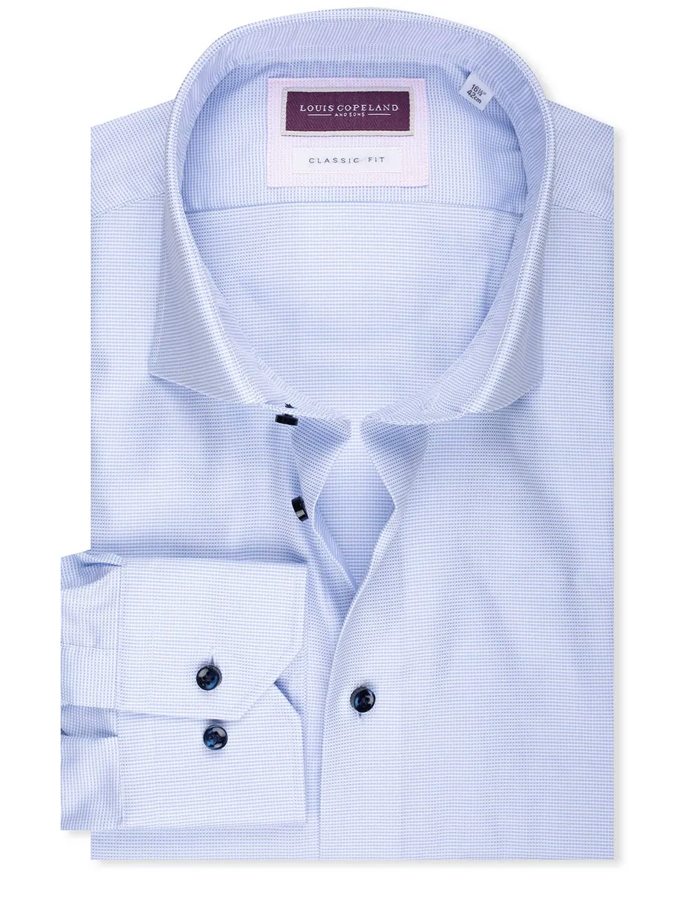Classic Fit Nail Head Shirt Blue