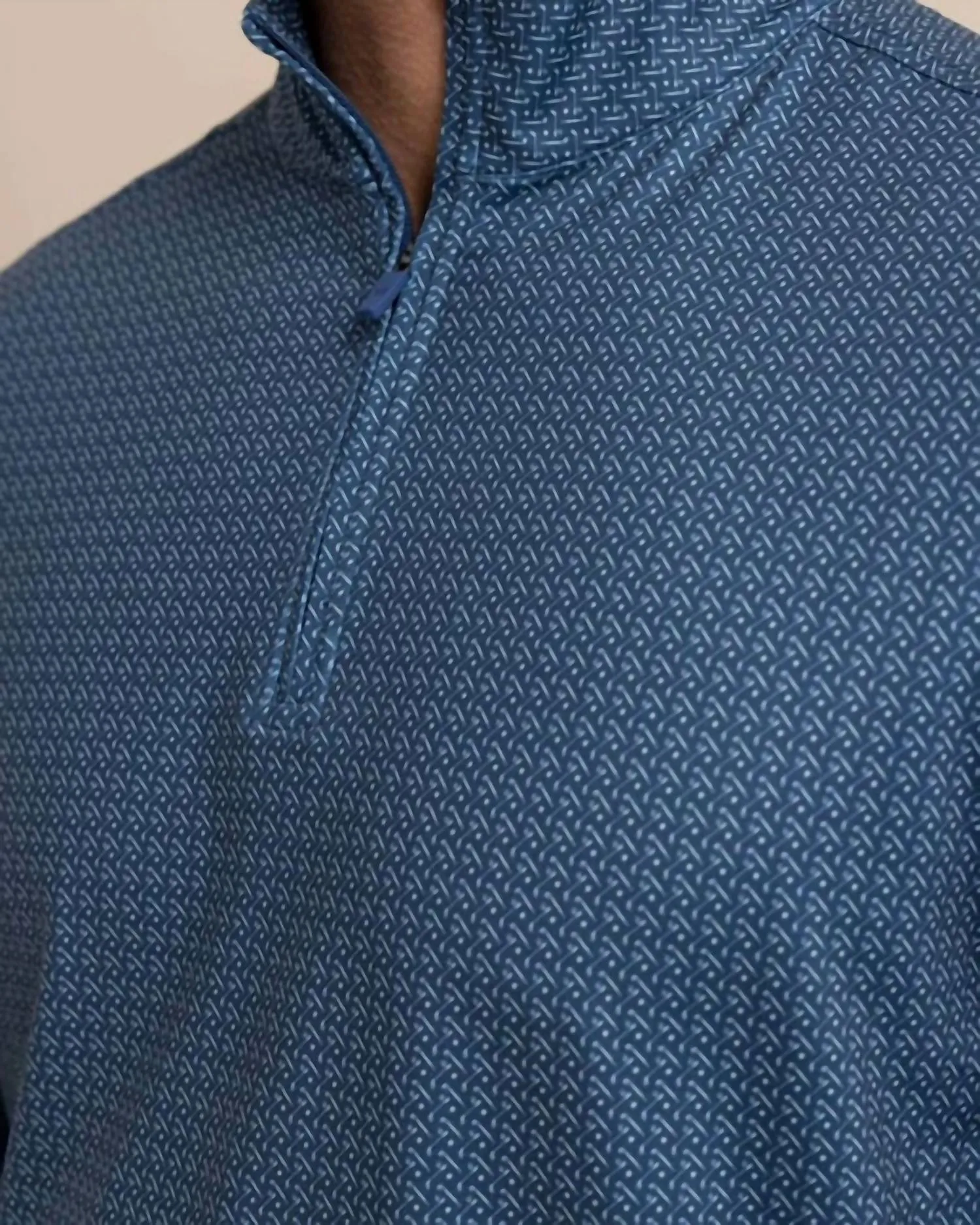Clubbin It Cruiser Quarter Zip In Aged Denim
