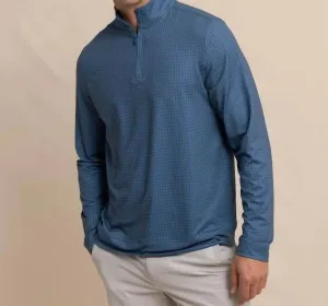 Clubbin It Cruiser Quarter Zip In Aged Denim