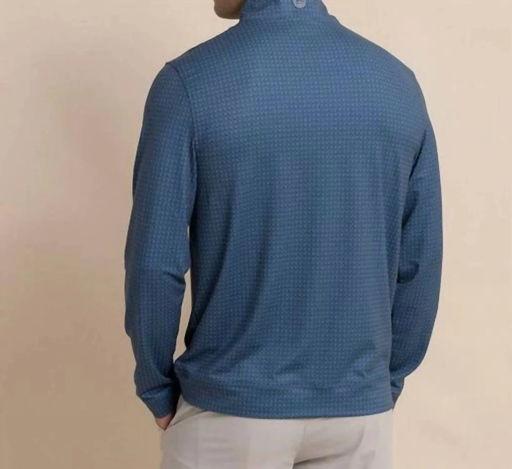 Clubbin It Cruiser Quarter Zip In Aged Denim