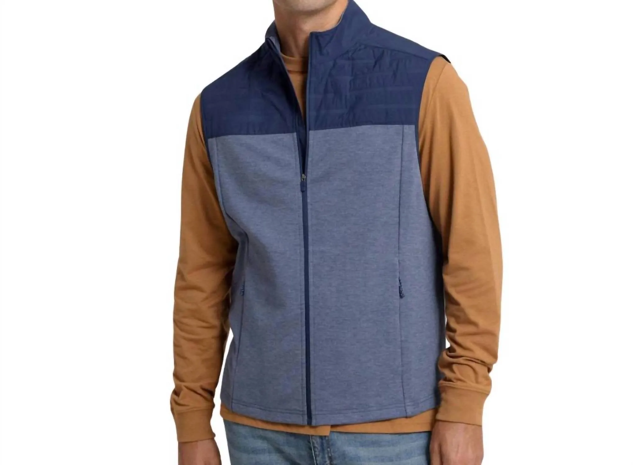 Coligny Quilted Vest In Dress Blue