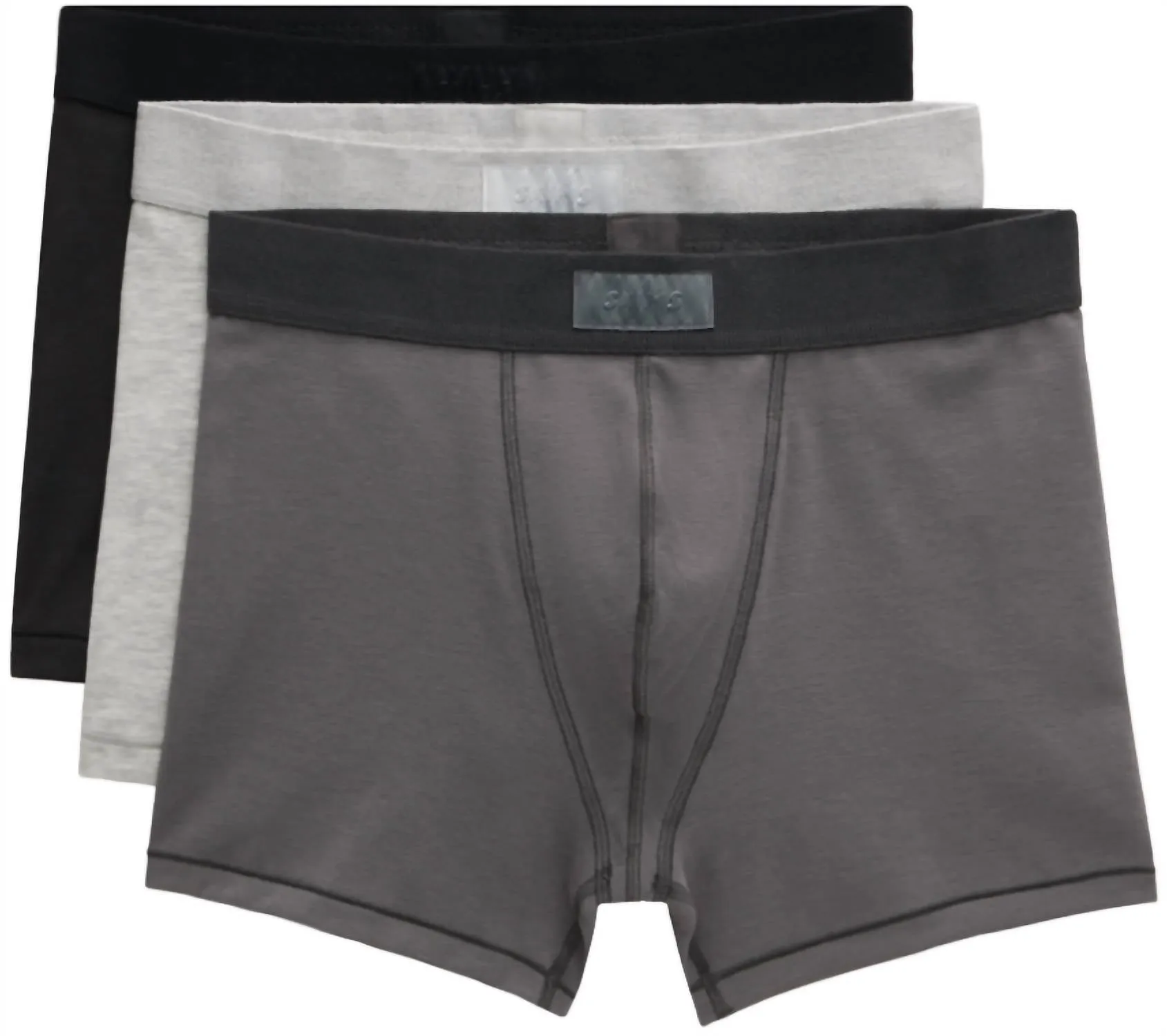 Cotton Men's Boxer Brief 3" - 3-Pack Multi In Heather Multi