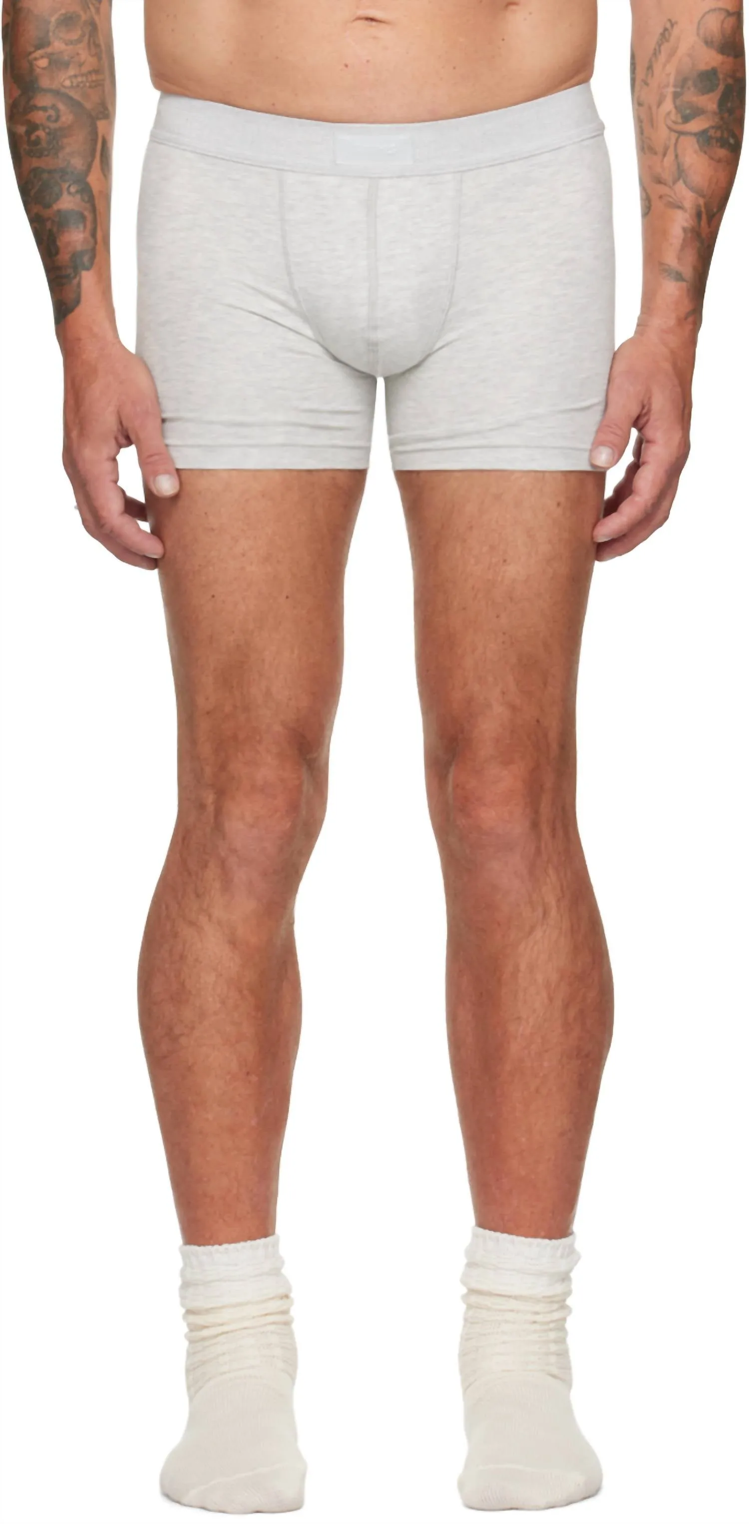 Cotton Men's Boxer Brief 3" - 3-Pack Multi In Heather Multi