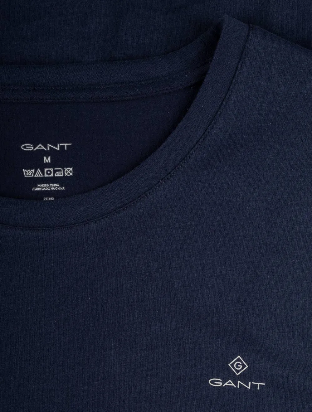 Crew Neck T-Shirt 2 Pack Navy White