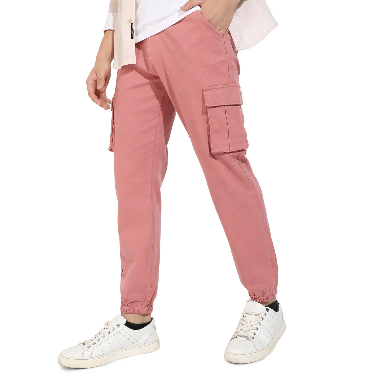 Cuffed Hem Cargo Trousers