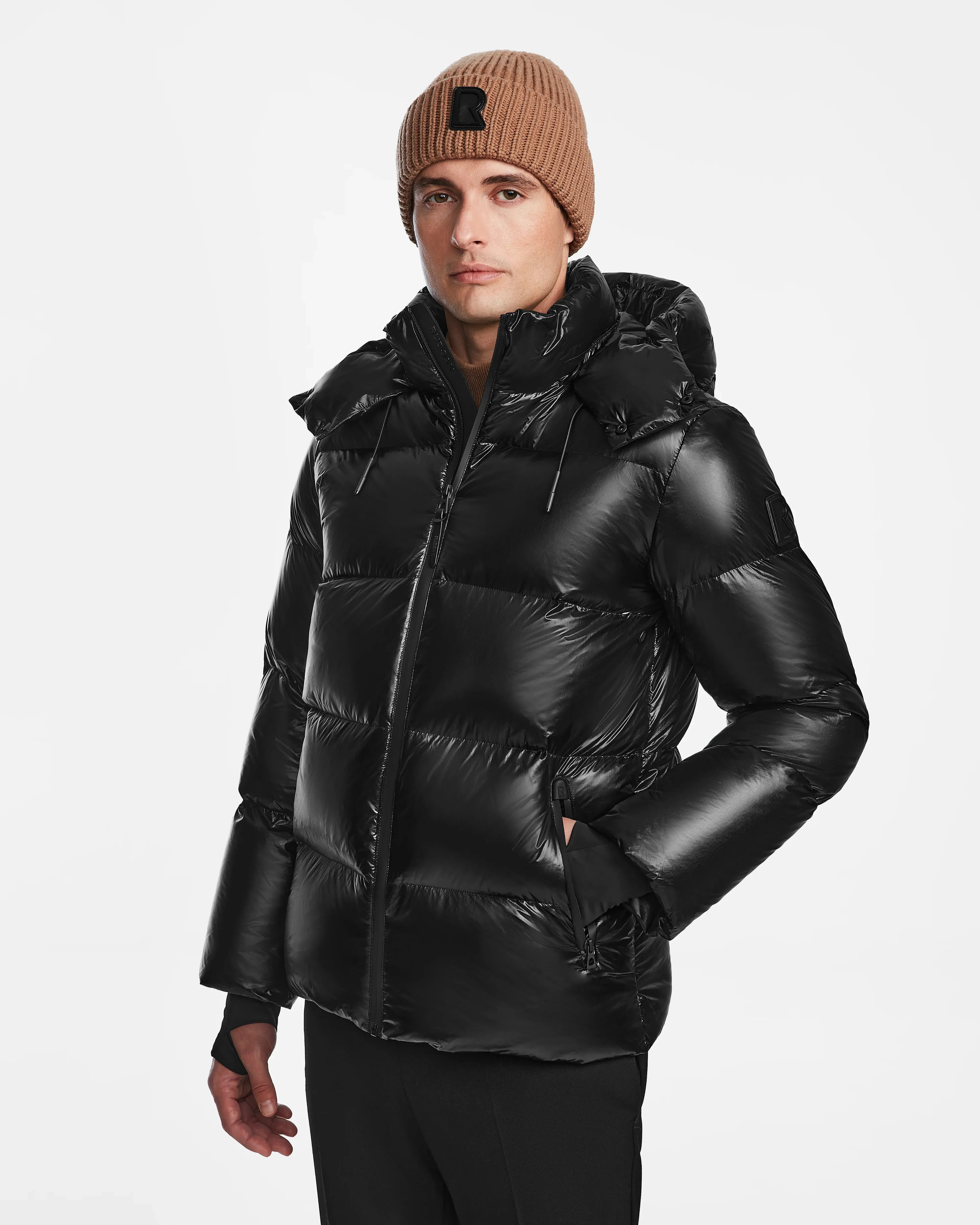DANIEL S MEN'S GLOSSY DOWN PUFFER