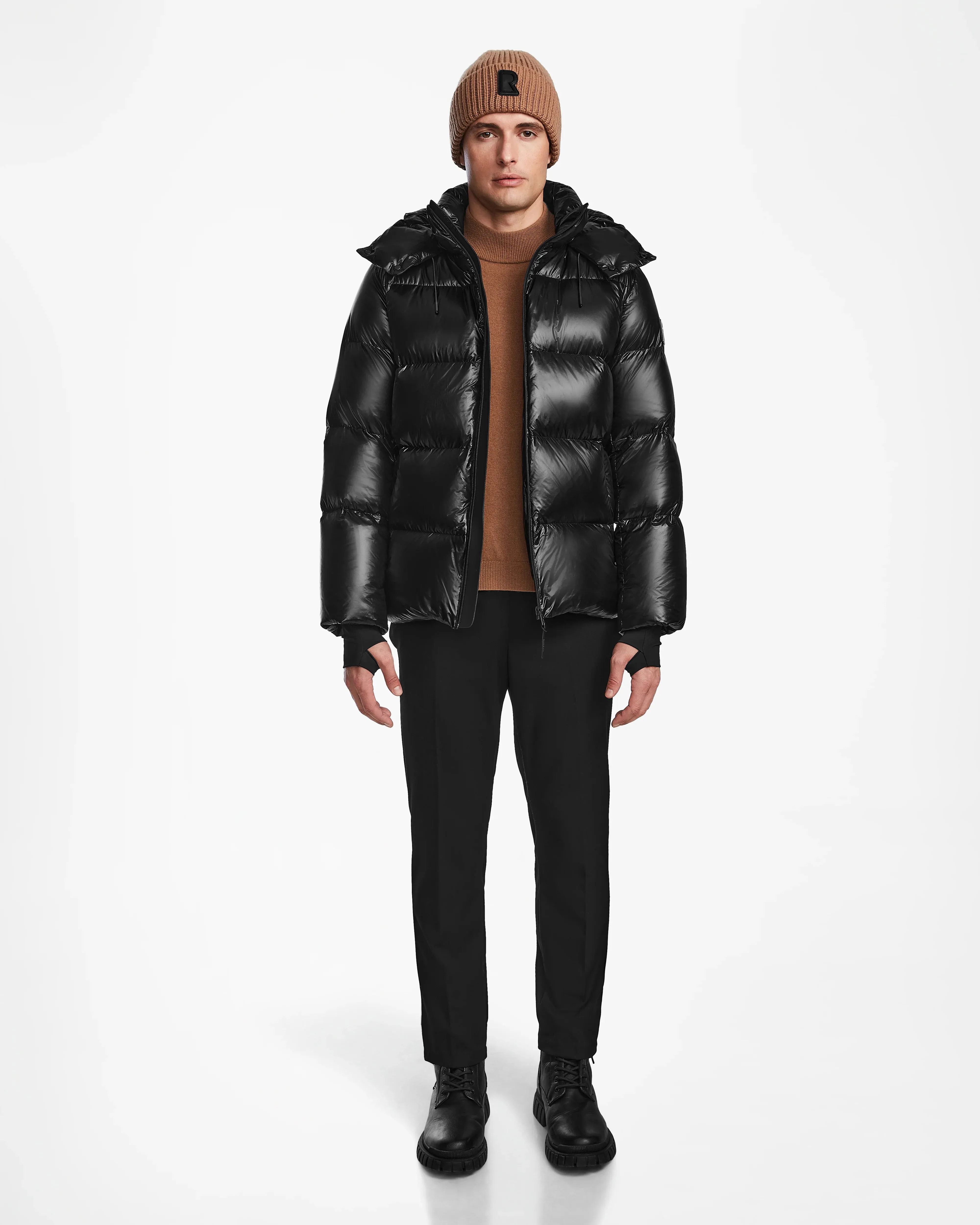 DANIEL S MEN'S GLOSSY DOWN PUFFER