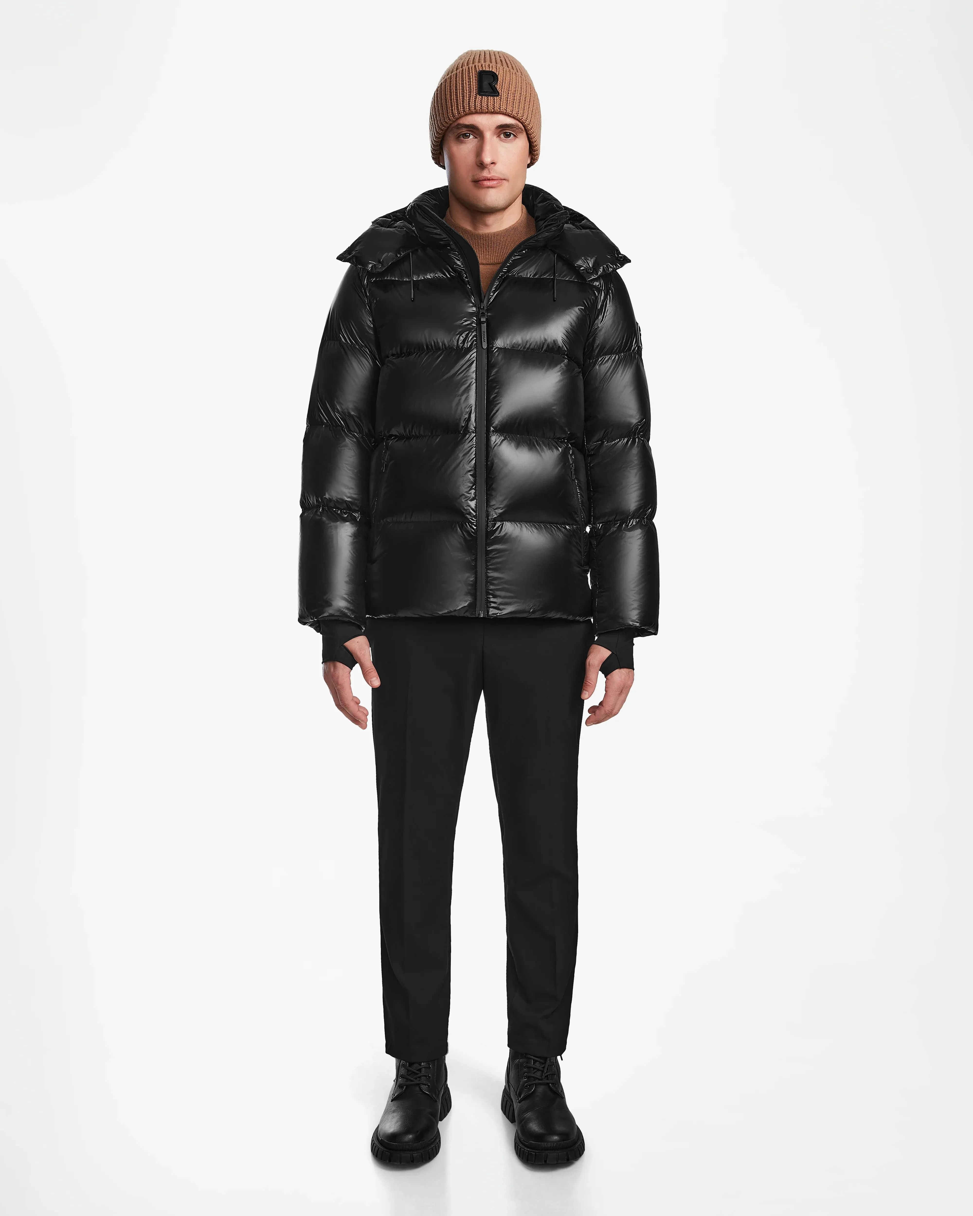 DANIEL S MEN'S GLOSSY DOWN PUFFER