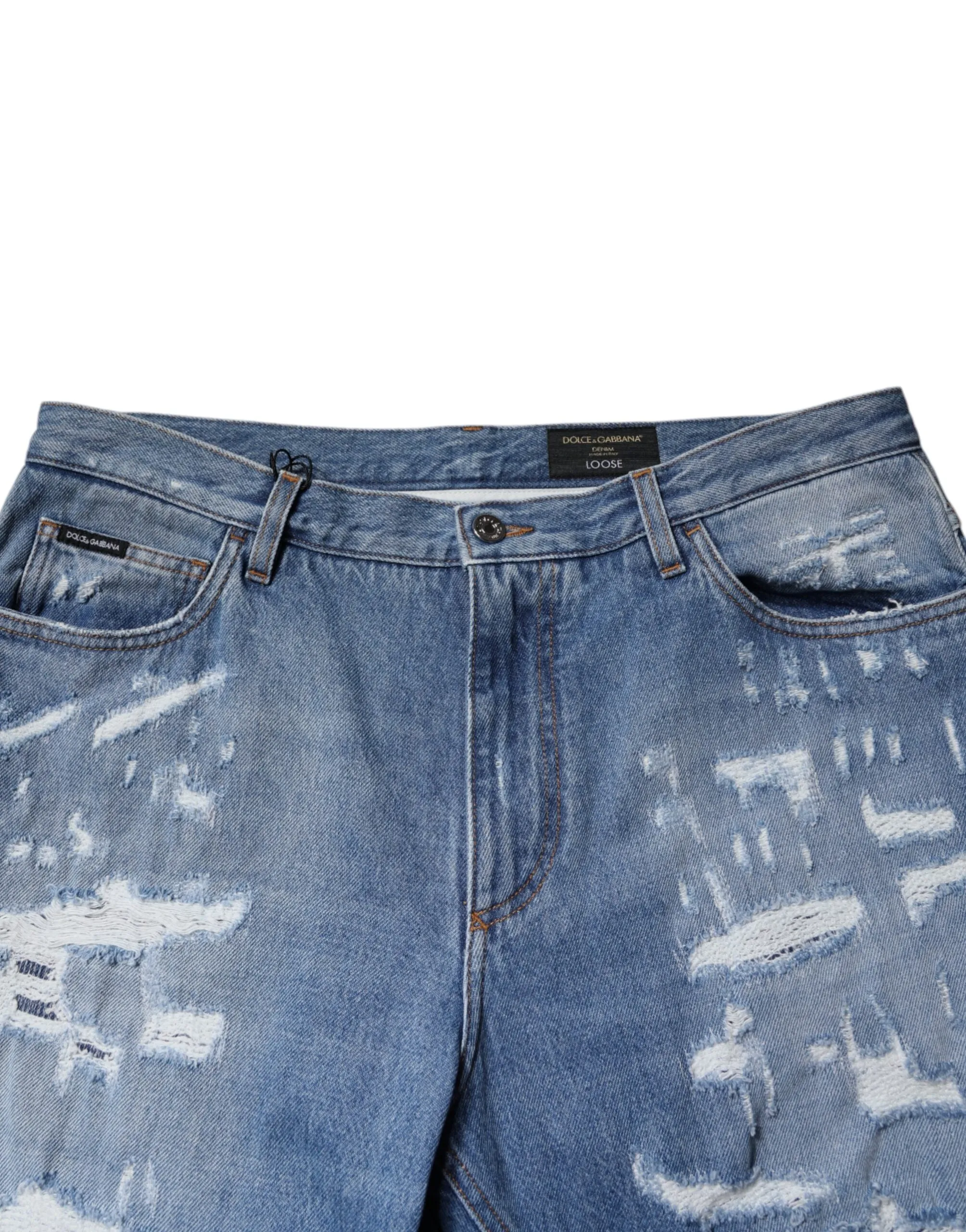 Dolce & Gabbana Tatte Straight Cotton Men's Jeans