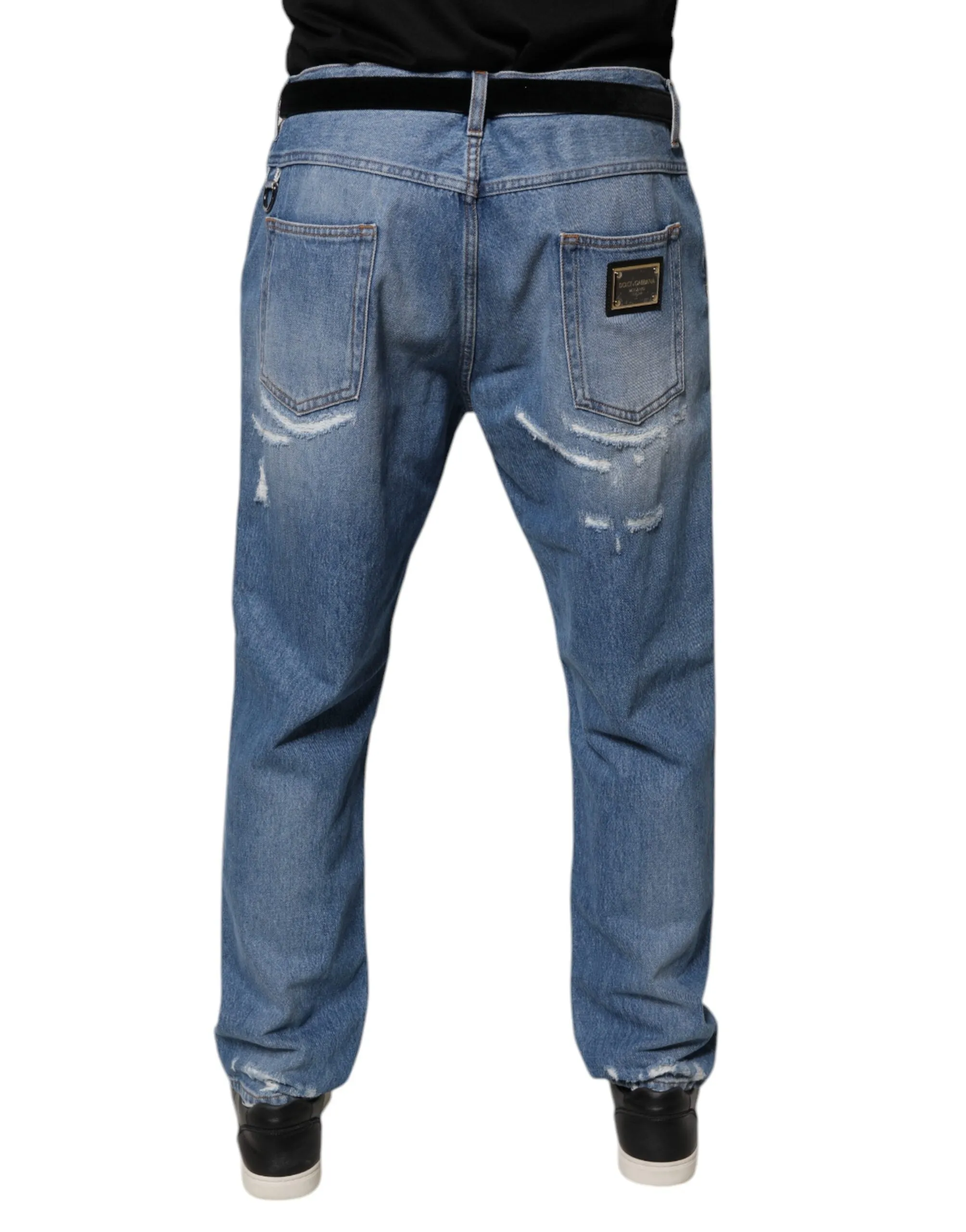 Dolce & Gabbana Tatte Straight Cotton Men's Jeans