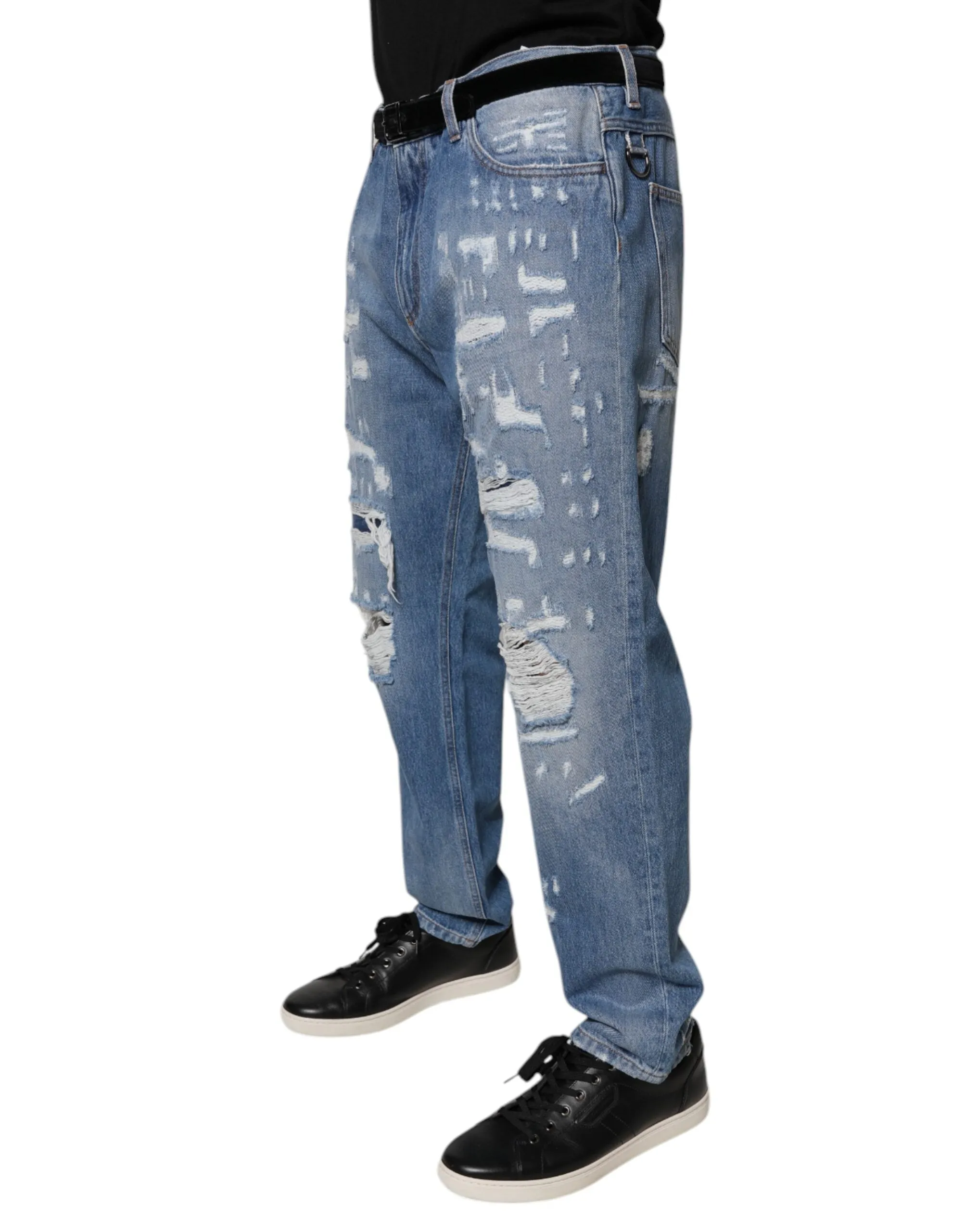 Dolce & Gabbana Tatte Straight Cotton Men's Jeans