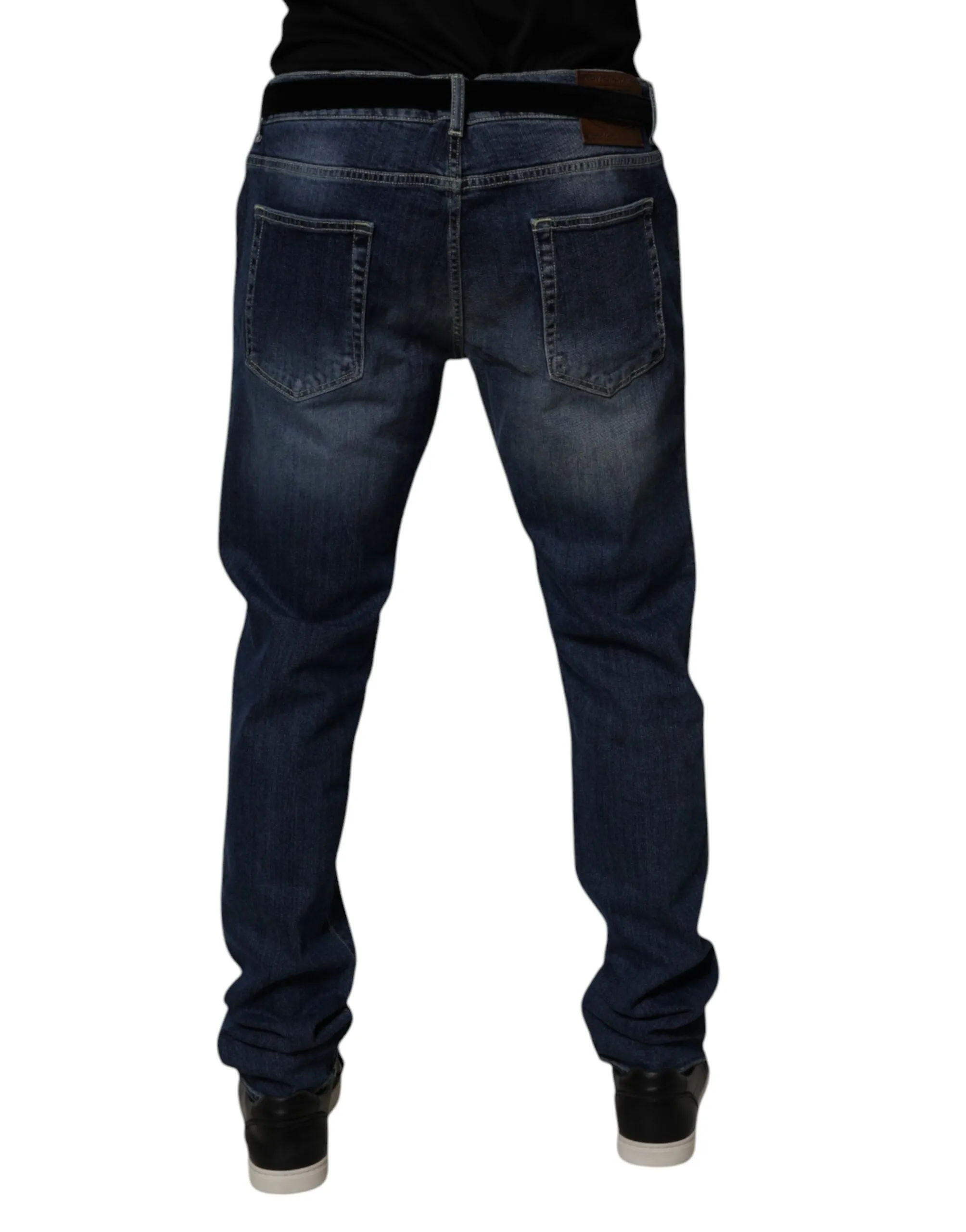Dolce & Gabbana Washed Cotton Stretch Skinny Men's Jeans