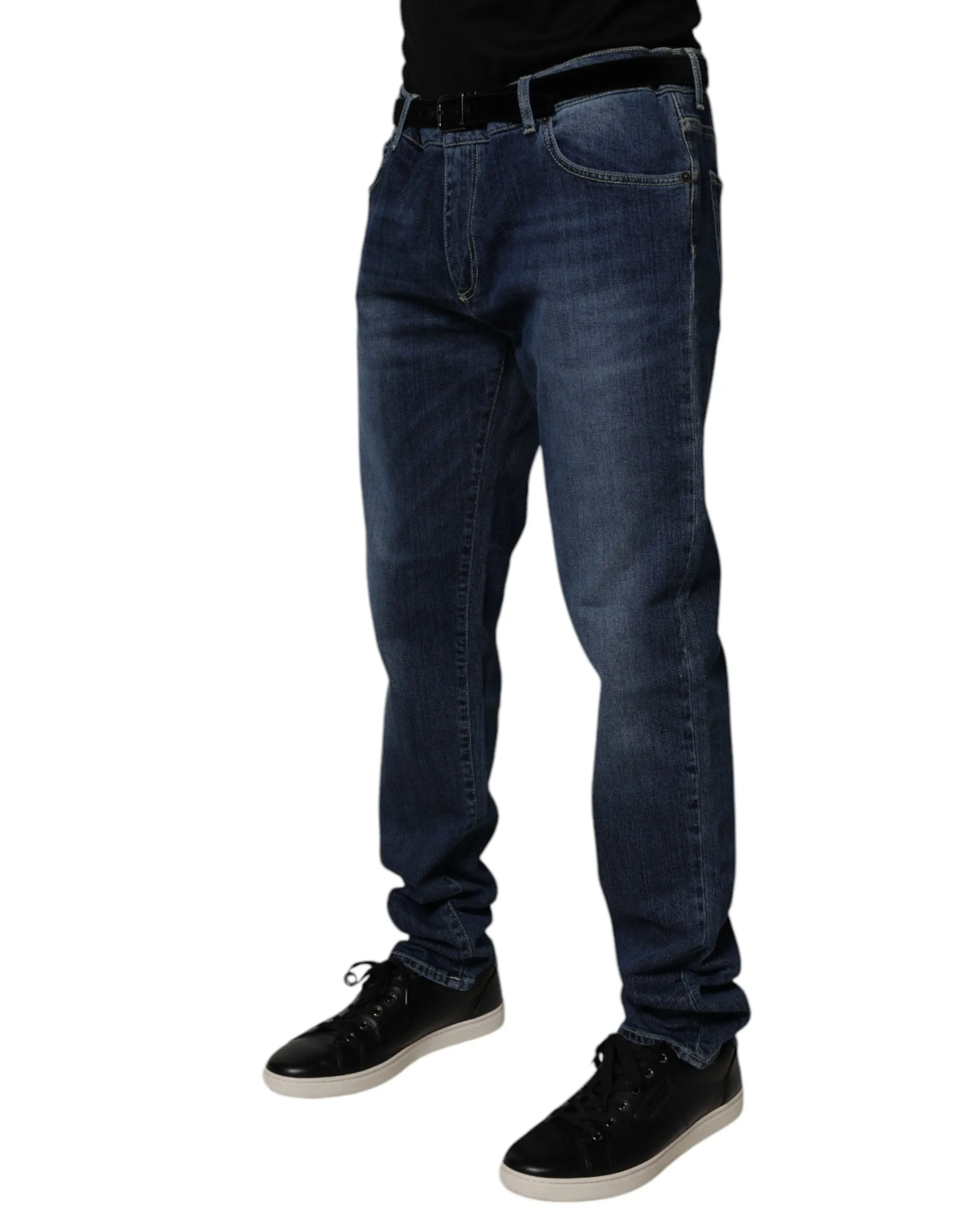Dolce & Gabbana Washed Cotton Stretch Skinny Men's Jeans
