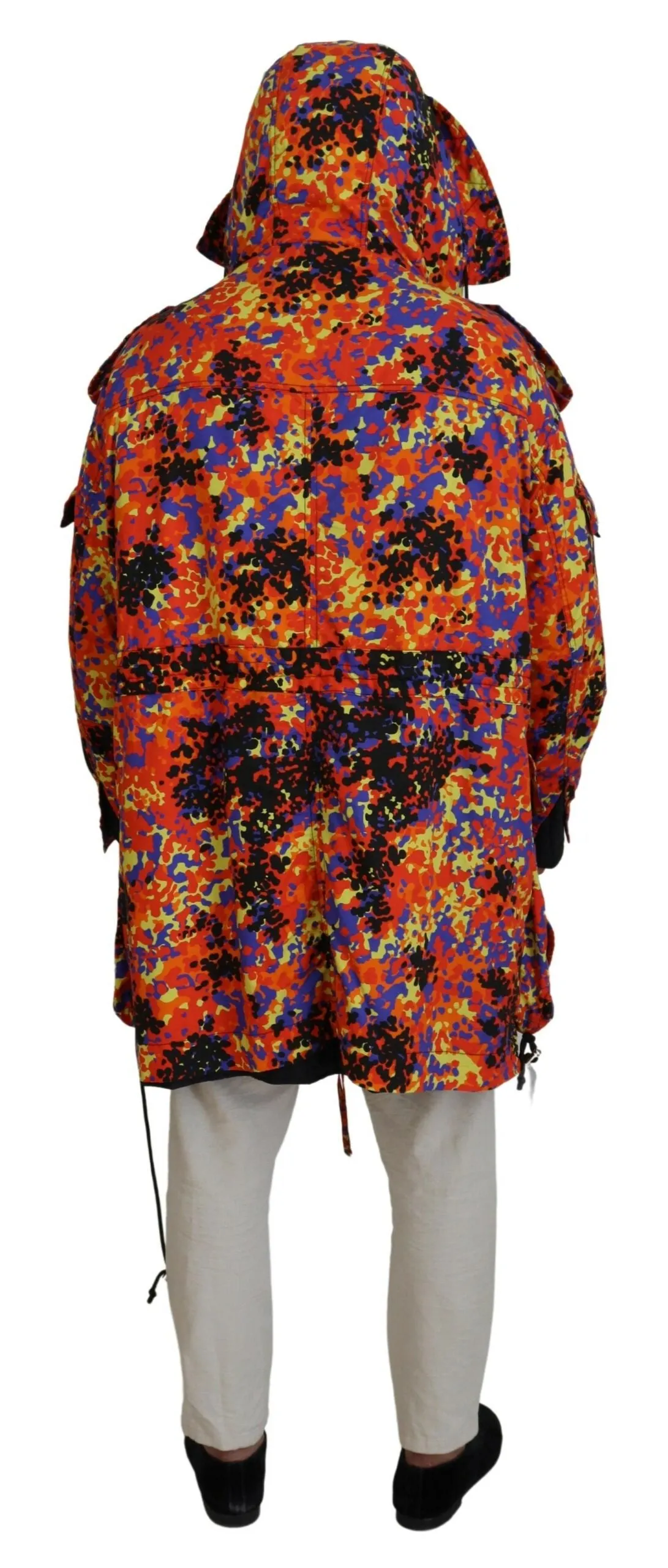 Dsqua²  Long Hooded Cargo Pocket Coat Men's Jacket