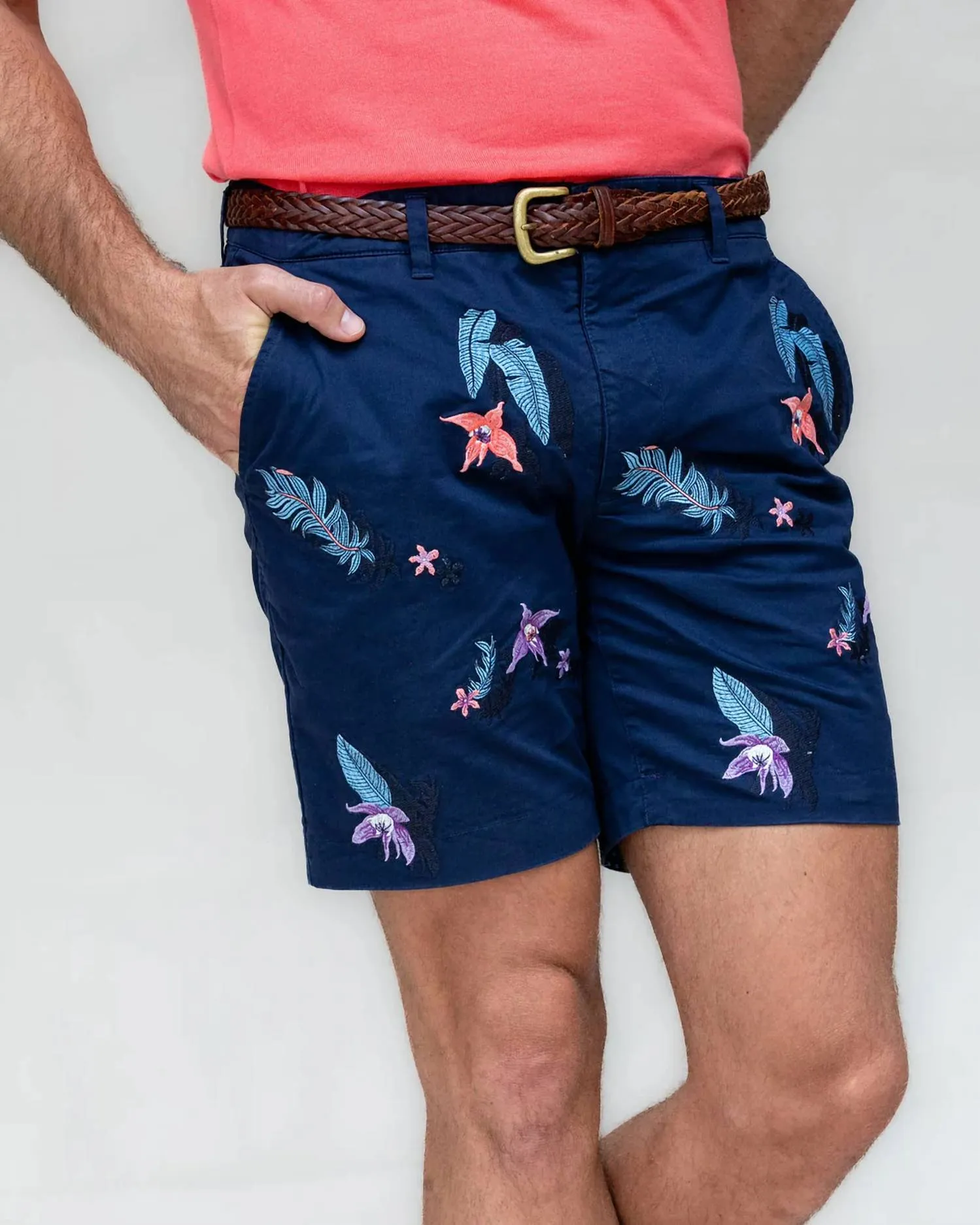Edward Short In Embroidered Flower