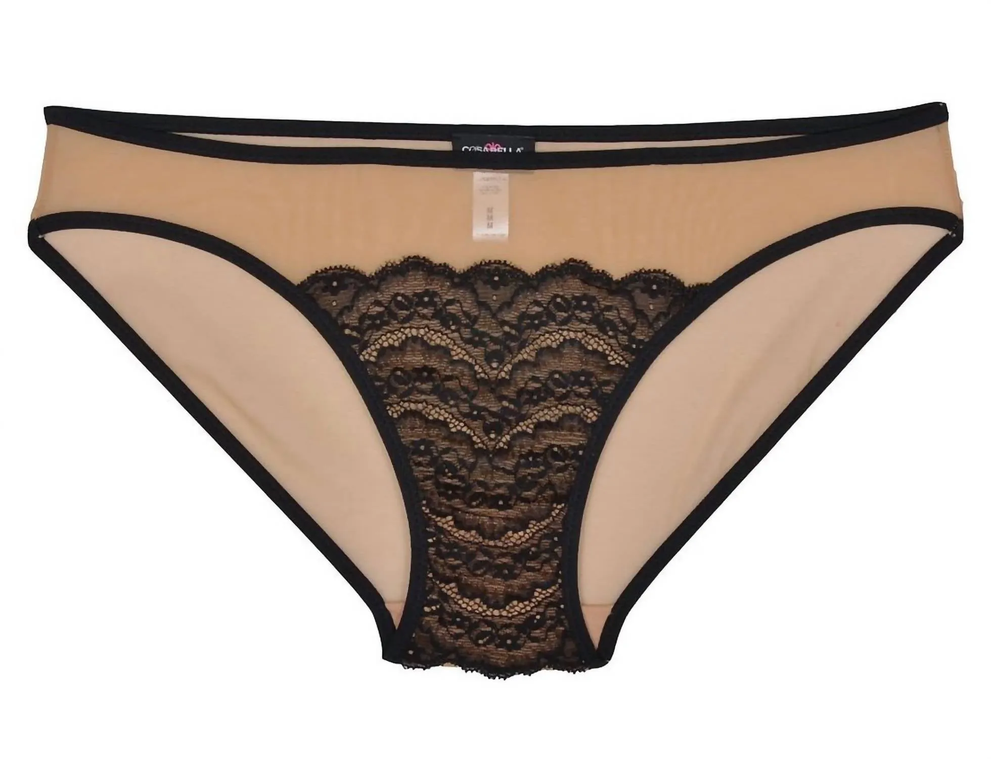 Elise Lowrider Bikini In Black/ Nude