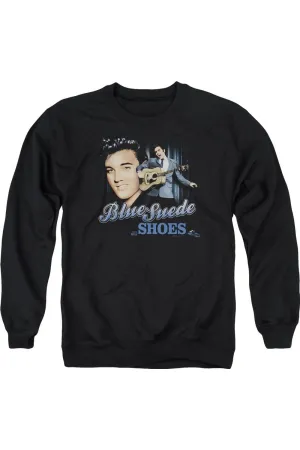 Elvis Presley Blue Suede Shoes Adult Crewneck Sweatshirt
