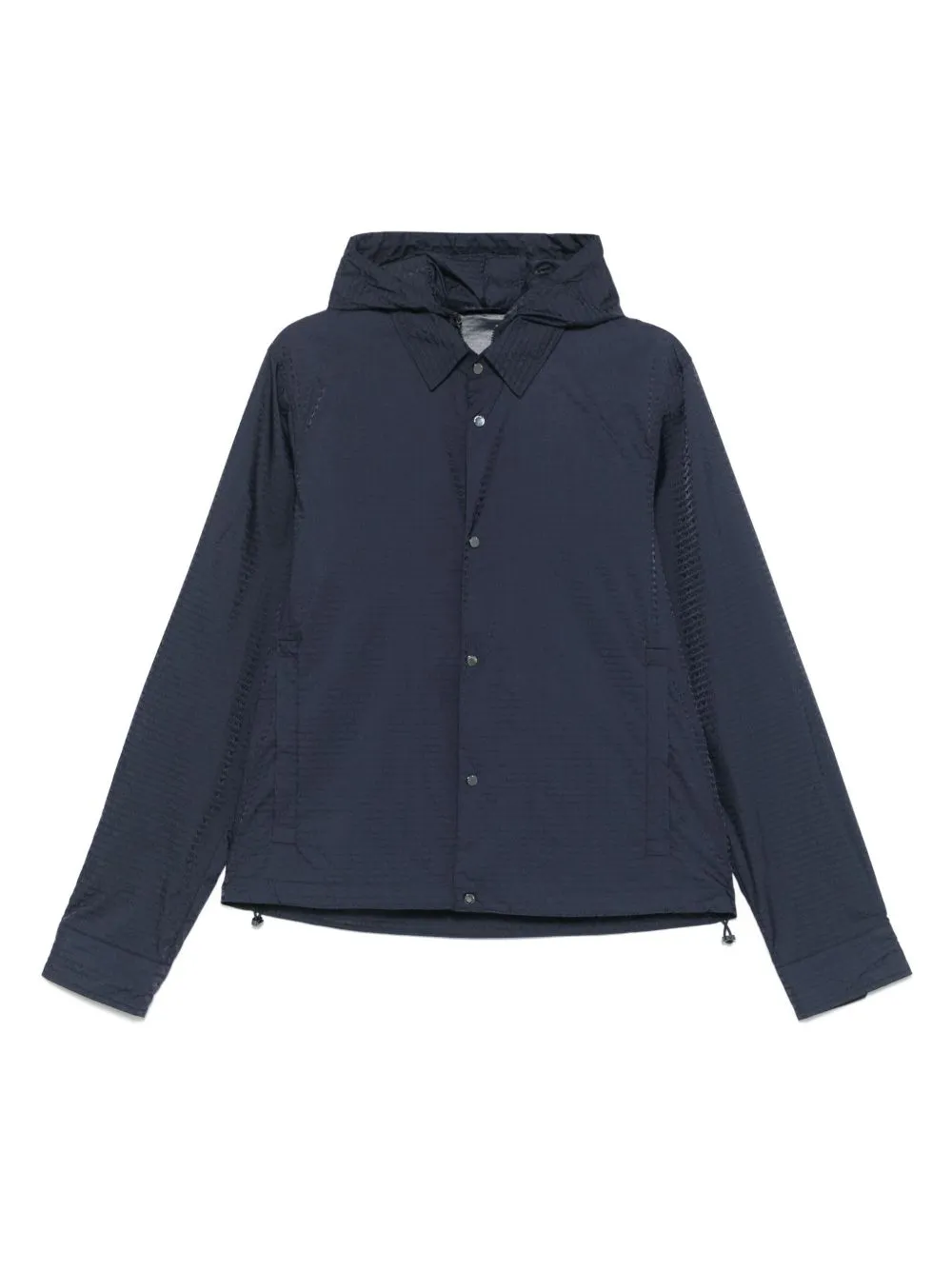 Emporio Armani Men's Blouson With Internal Nylon Bib Jacquard All-Over Lettering
