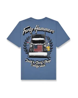 Forty Hammers "Big Rig" PGMT S/S Tee - Washed Denim