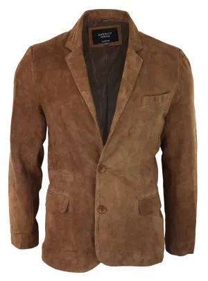 Genuine Suede Blazer Style Jacket Leather