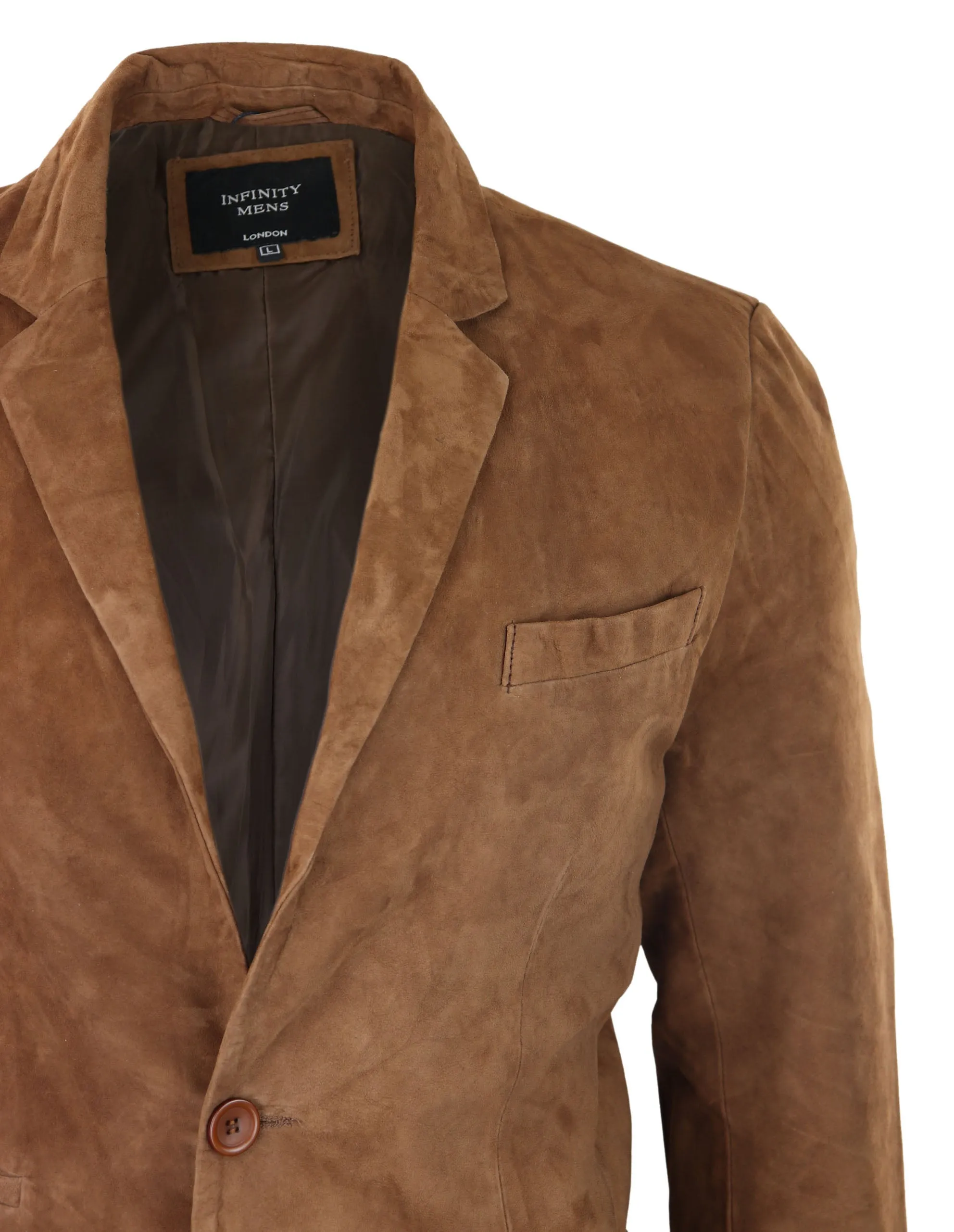 Genuine Suede Blazer Style Jacket Leather